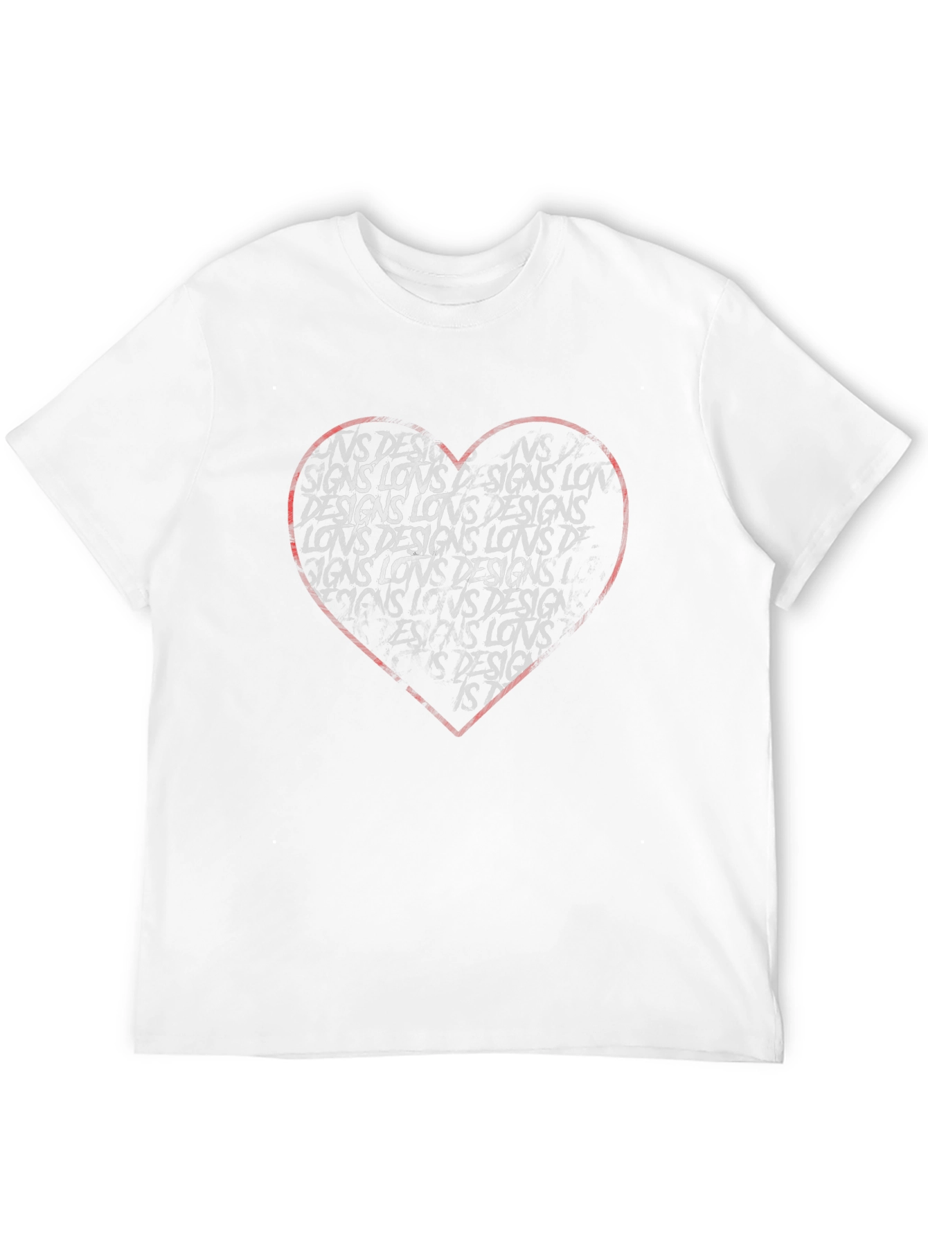 Black Heart Print Graphic T-Shirt