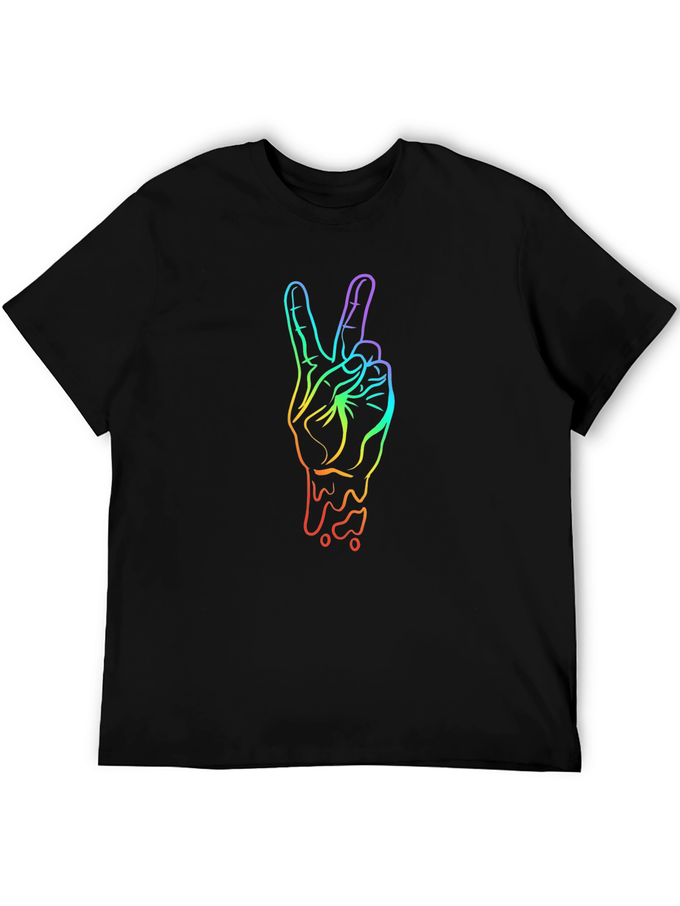 Peace Sign Rainbow Graphic T-Shirt - Unisex