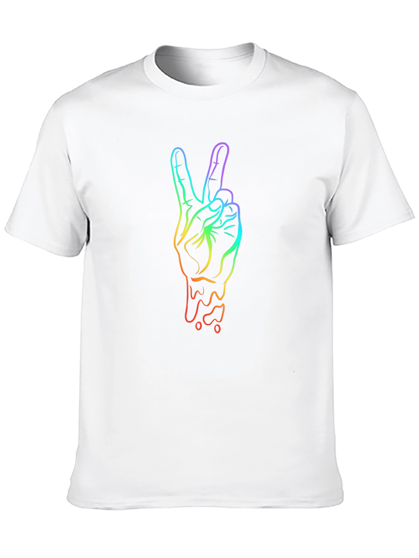 Peace Sign Rainbow Graphic T-Shirt - Unisex
