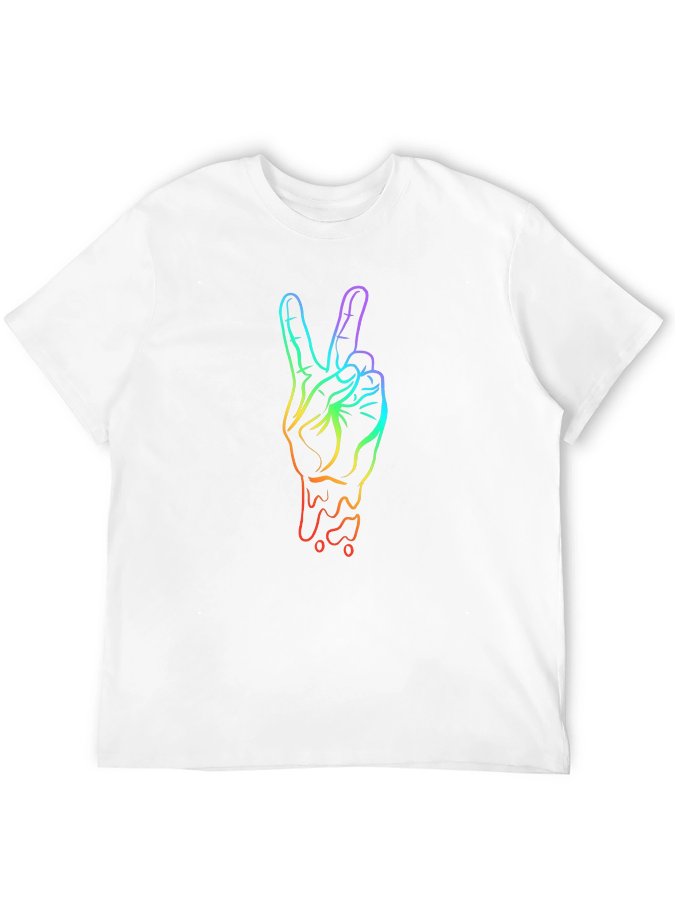 Peace Sign Rainbow Graphic T-Shirt - Unisex