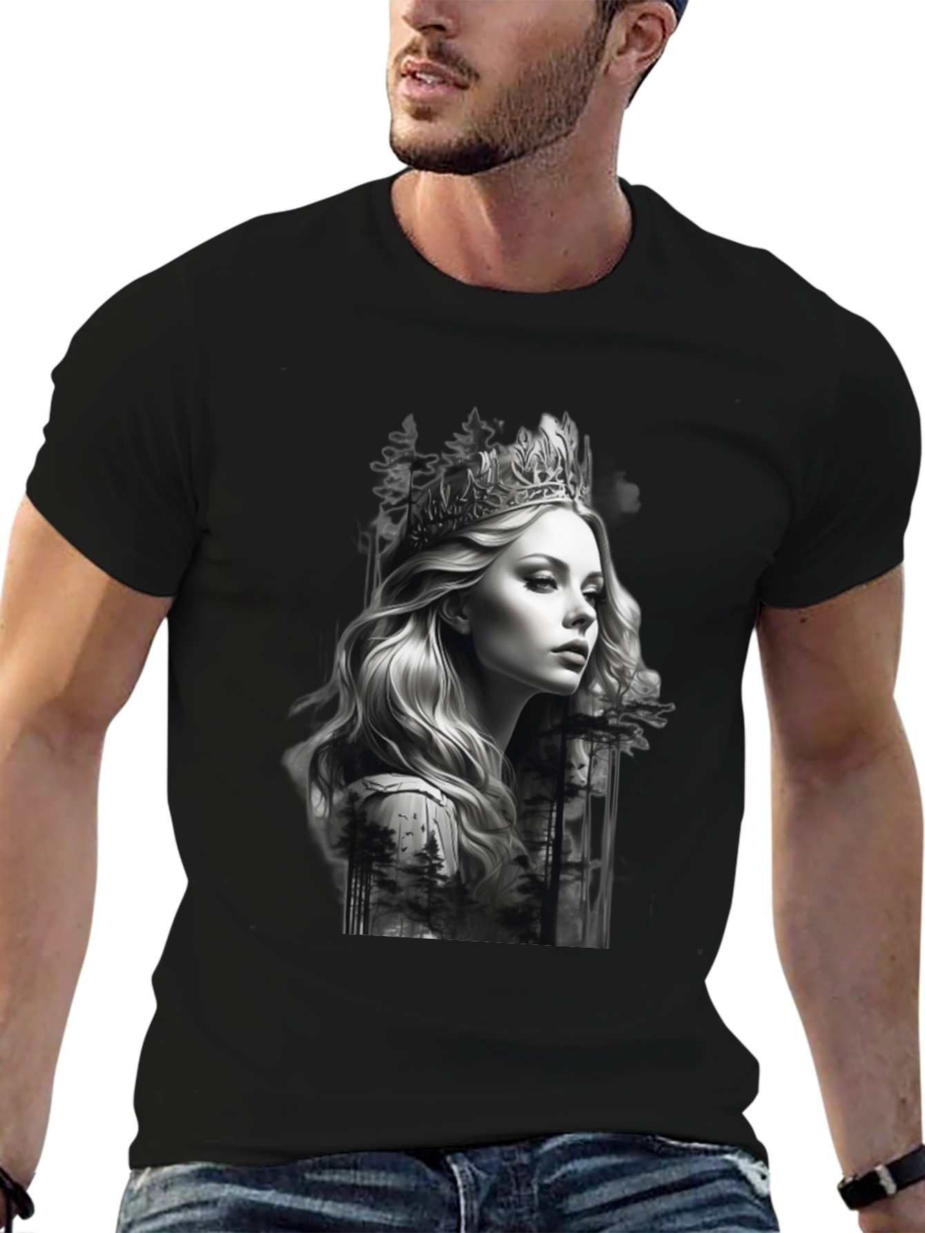 Queen Portrait Black T-Shirt