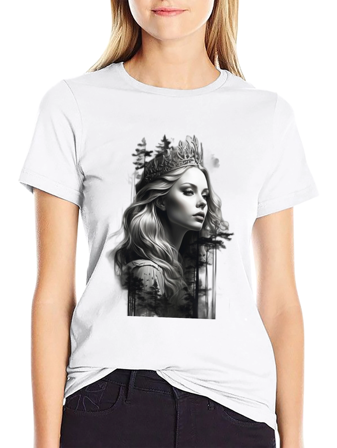 Queen Portrait Black T-Shirt
