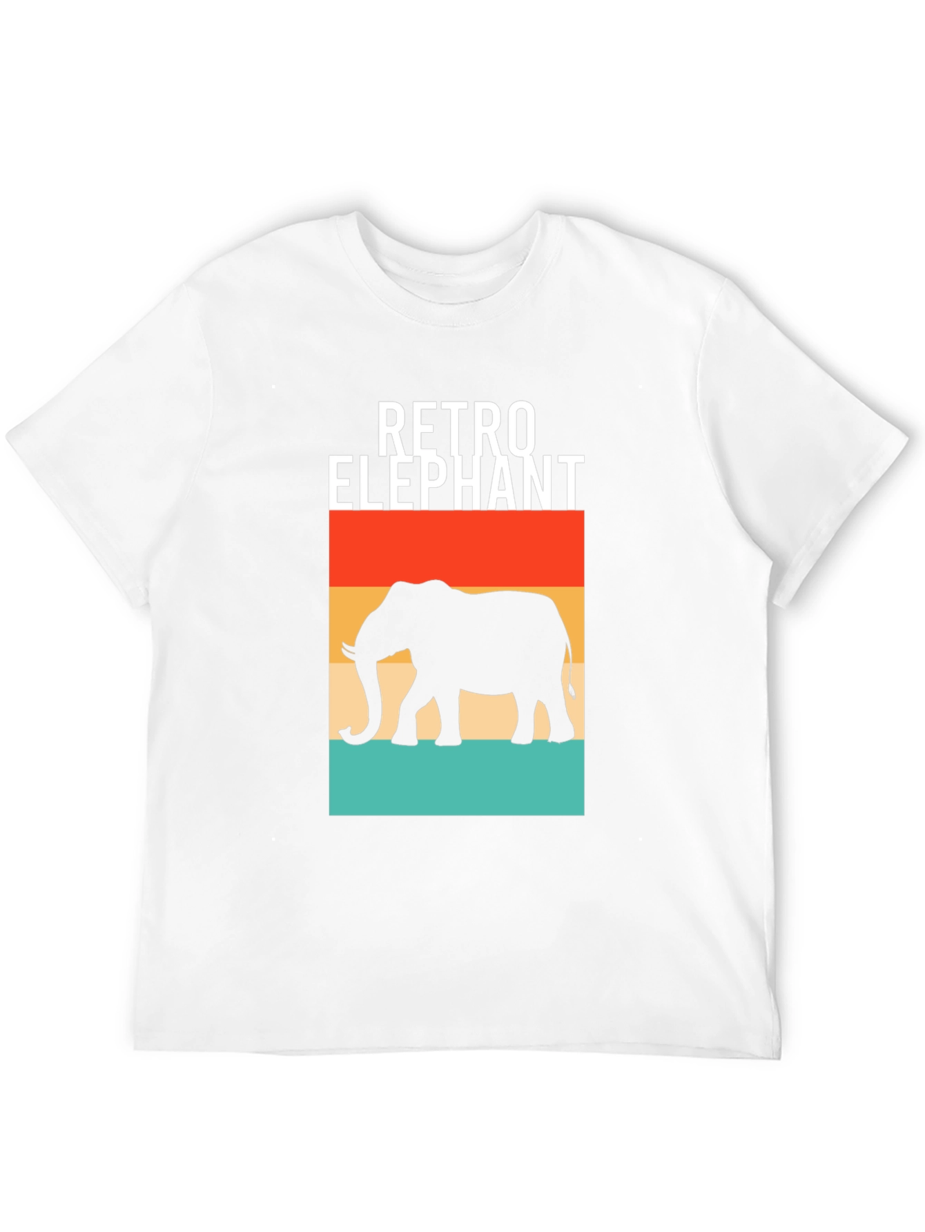 Retro Elephant Graphic T-Shirt - Stylish Animal Tee
