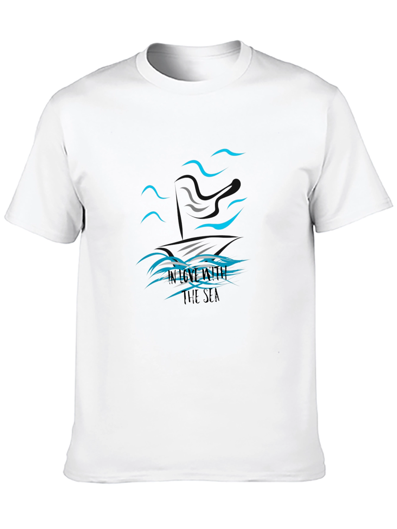 In Love With The Sea Black T-Shirt