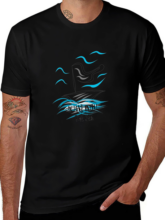 In Love With The Sea Black T-Shirt