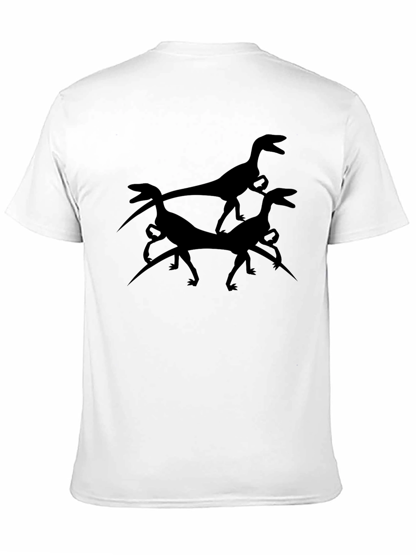Dinosaur Silhouette Graphic Tee - Black T-Shirt