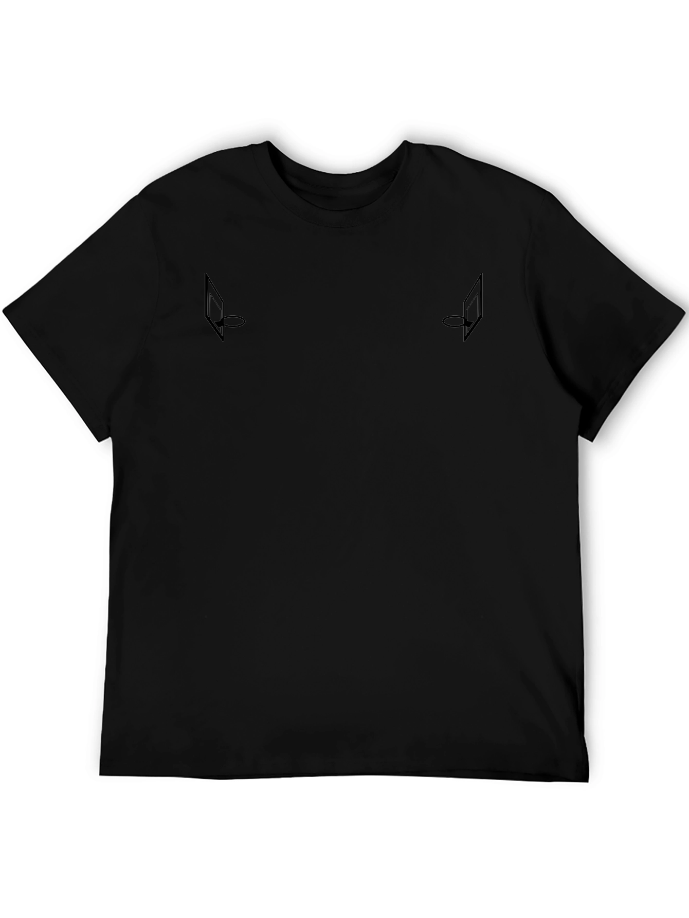 Minimalist Black T-Shirt with Basketball Hoop Graphic
