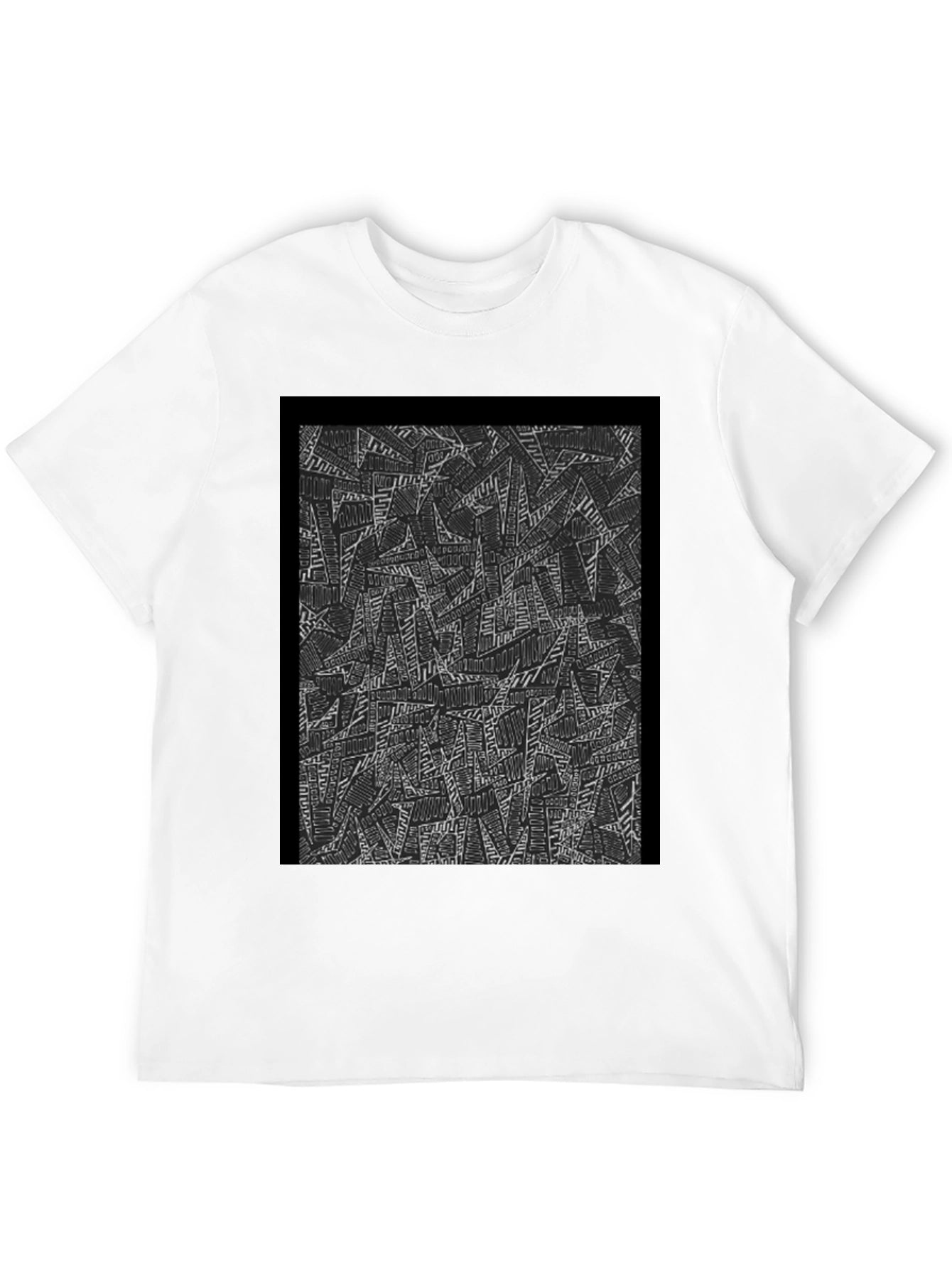 Abstract Graphic Print Black T-Shirt