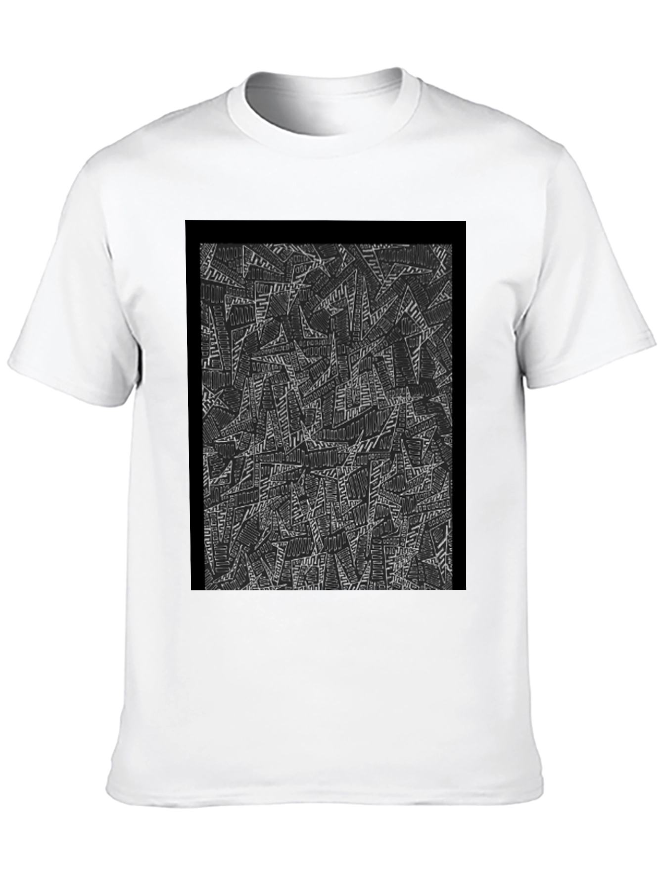 Abstract Graphic Print Black T-Shirt
