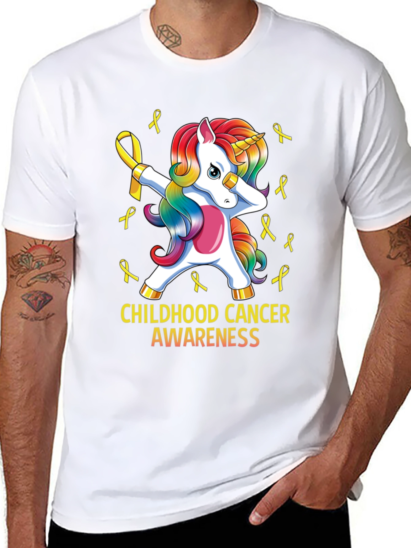 Childhood Cancer Awareness Unicorn T-Shirt