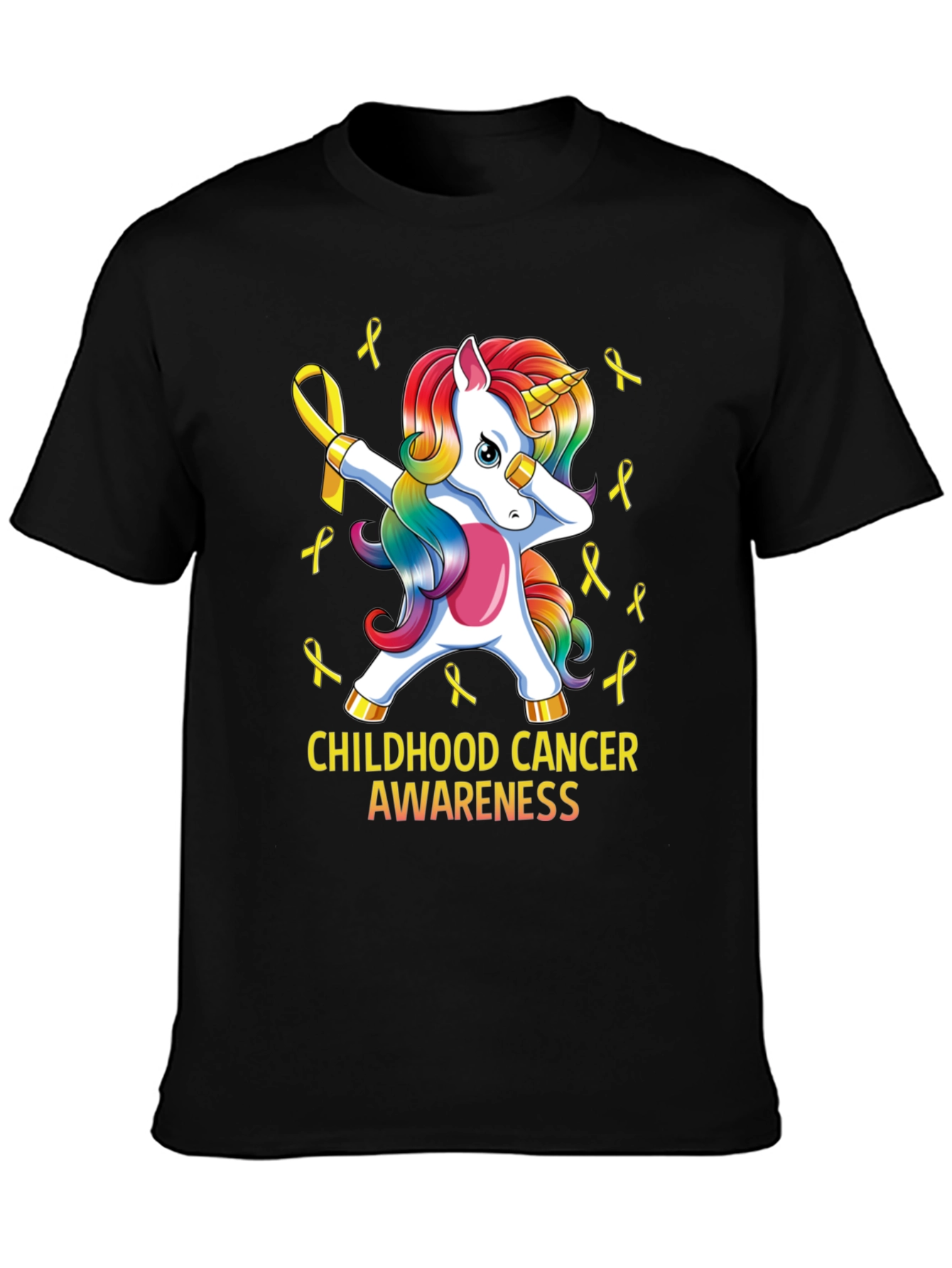 Childhood Cancer Awareness Unicorn T-Shirt