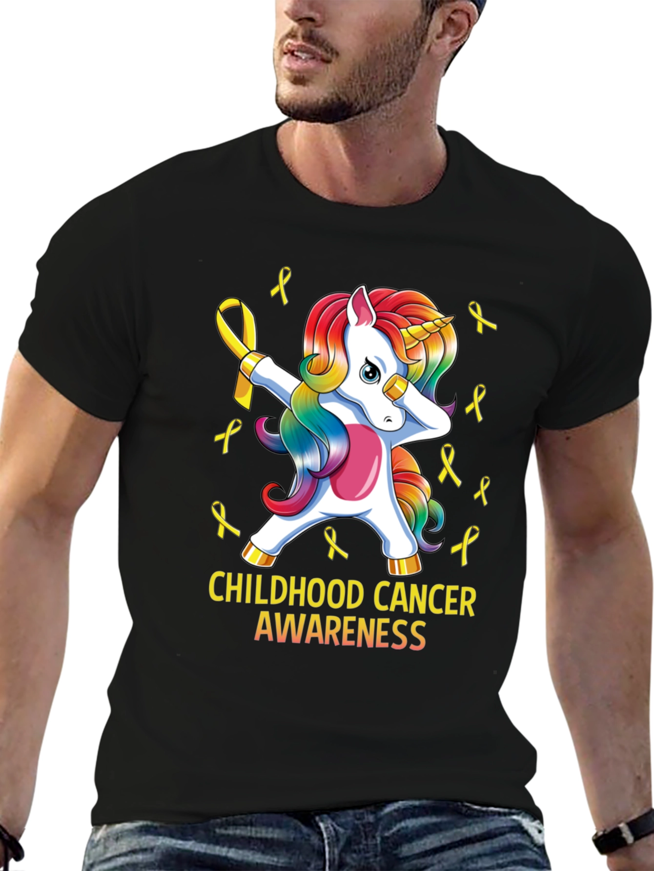 Childhood Cancer Awareness Unicorn T-Shirt