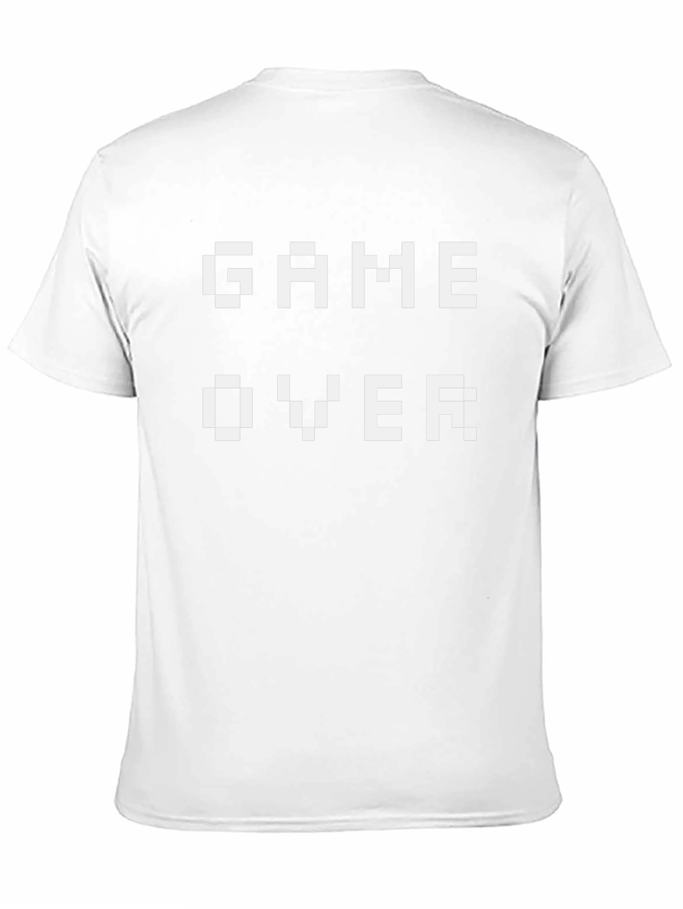 Game Over Pixel Art Black T-Shirt