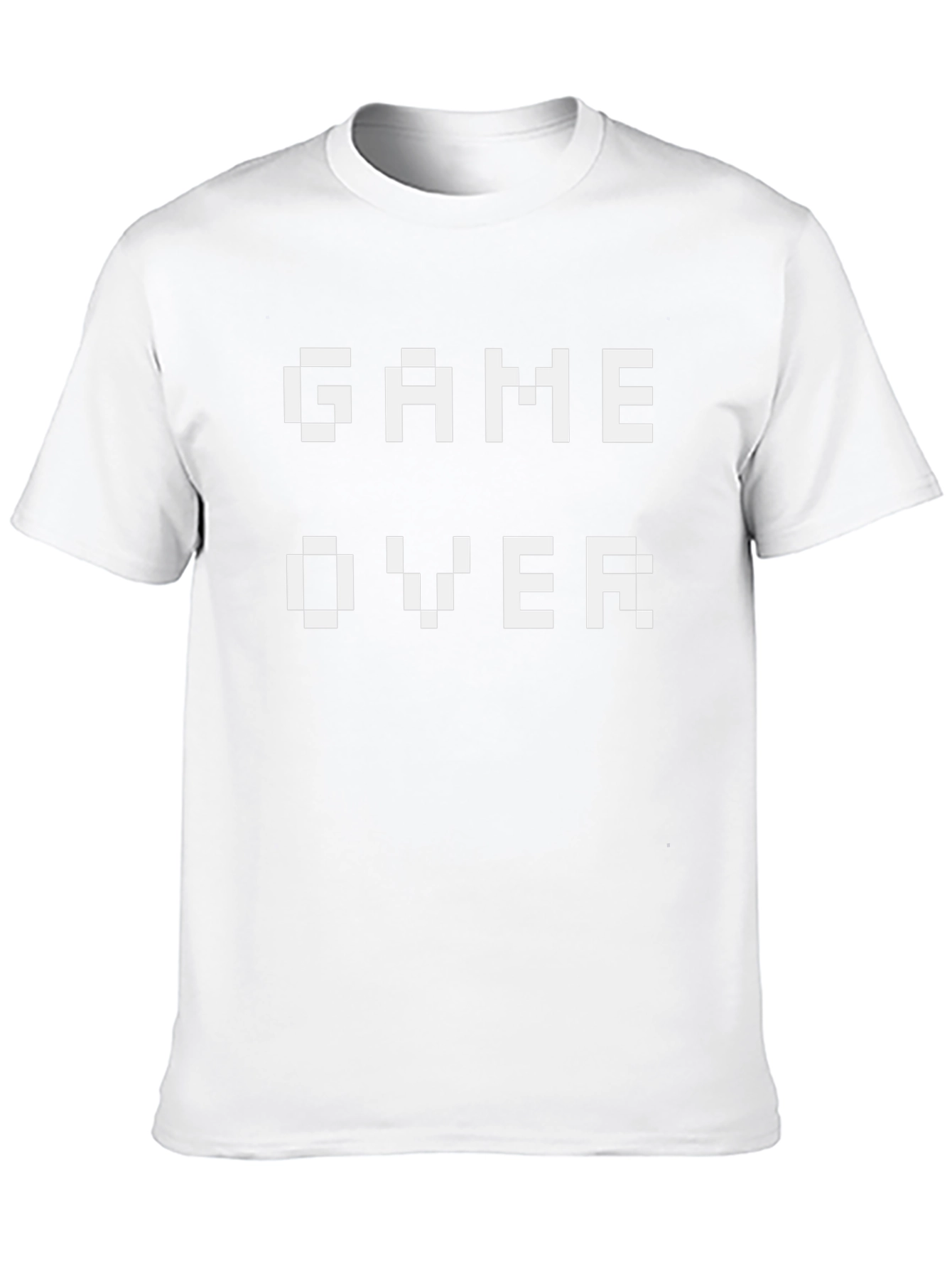 Game Over Pixel Art Black T-Shirt