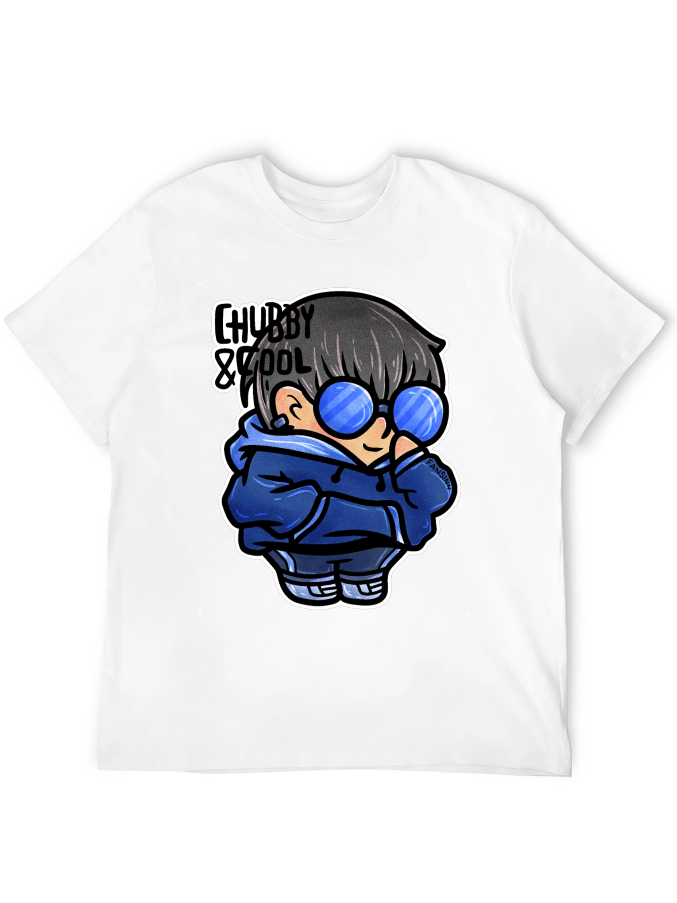 Chubby & Cool Graphic Tee - Black Cotton T-Shirt