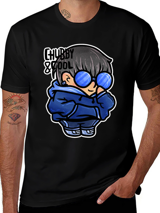 Chubby & Cool Graphic Tee - Black Cotton T-Shirt