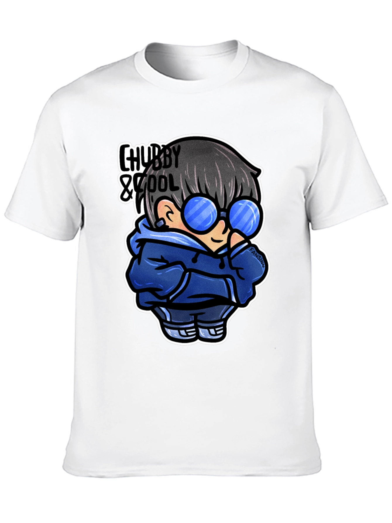 Chubby & Cool Graphic Tee - Black Cotton T-Shirt