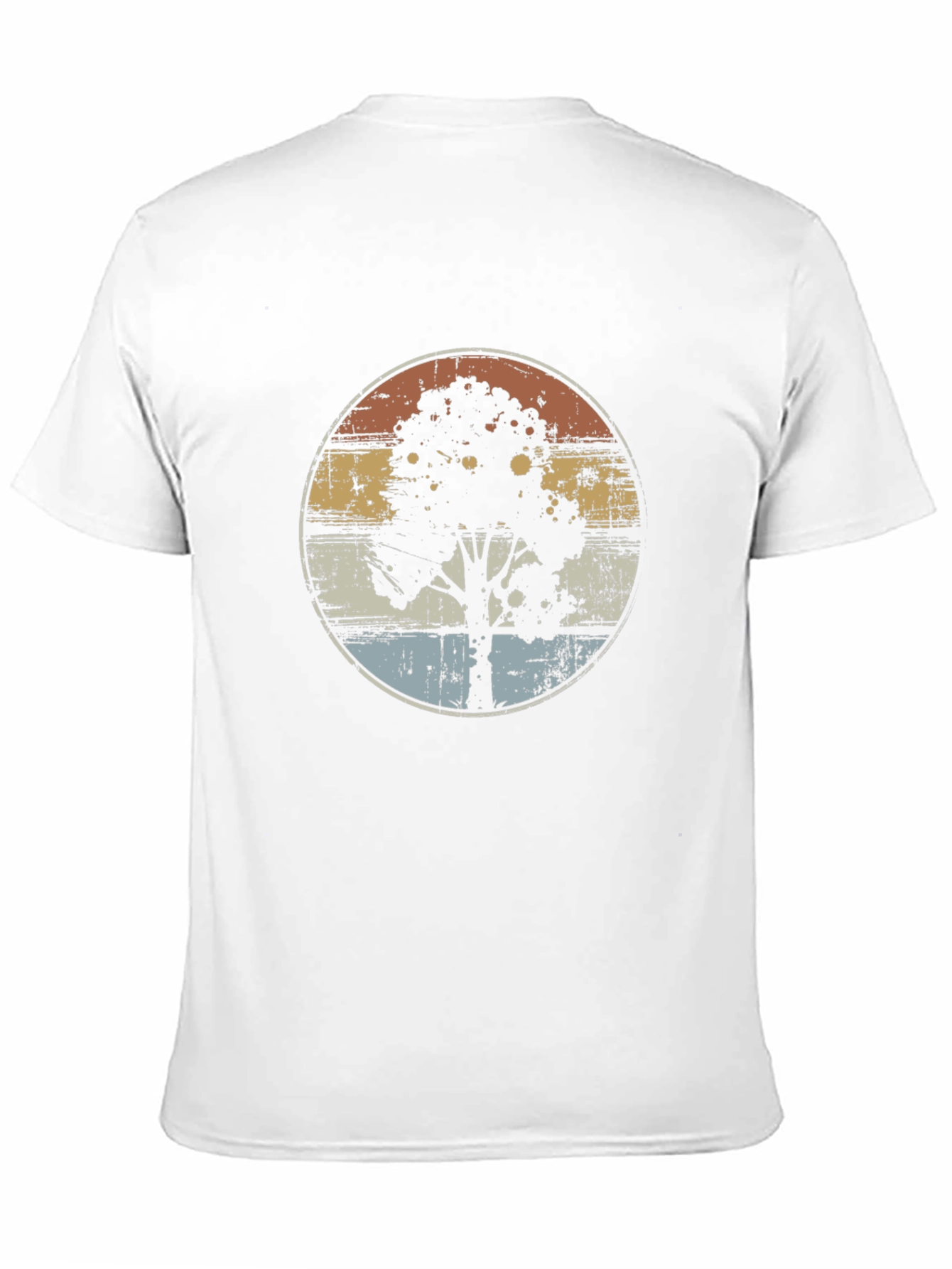 Retro Tree Graphic Black T-Shirt