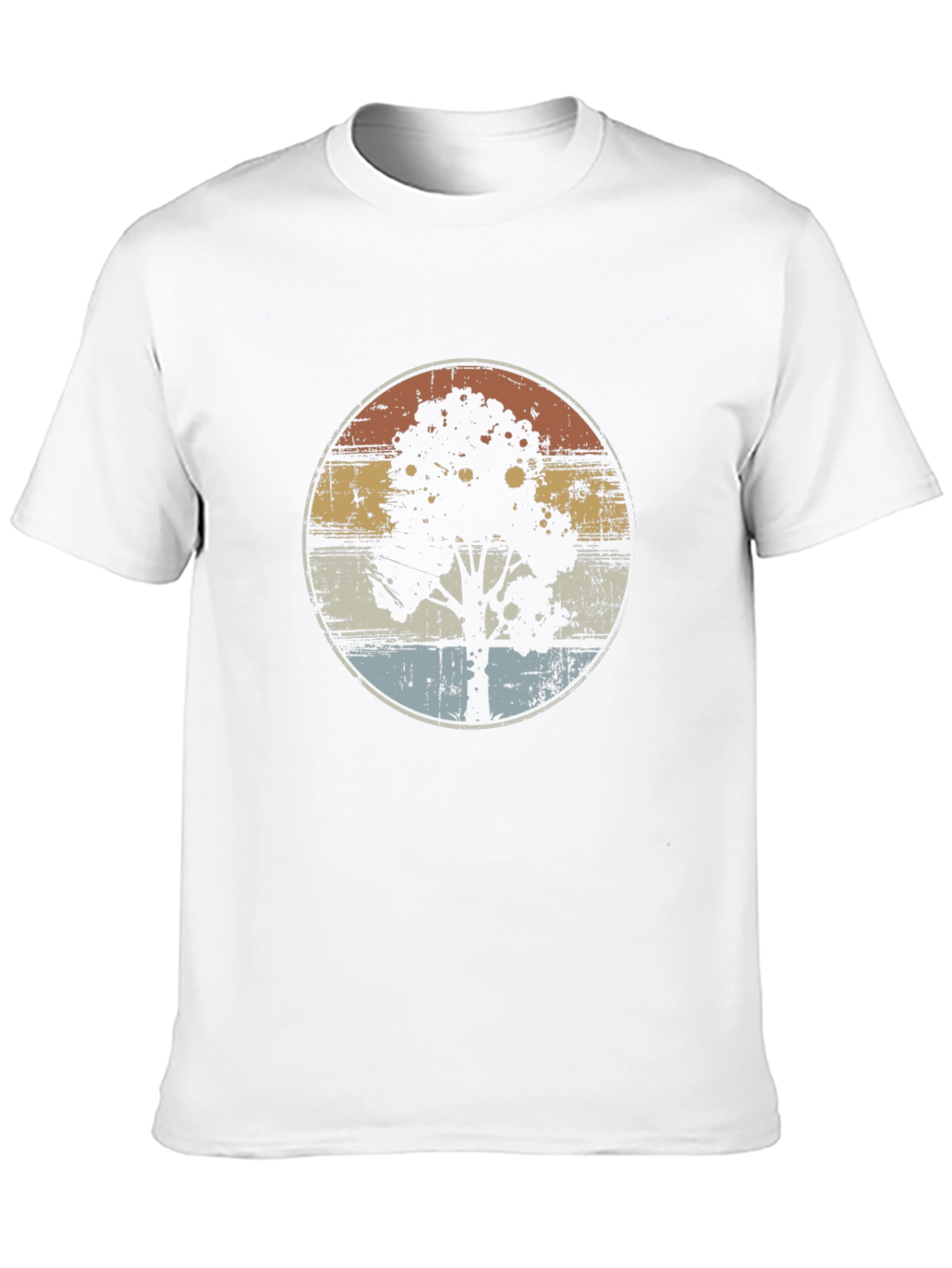 Retro Tree Graphic Black T-Shirt