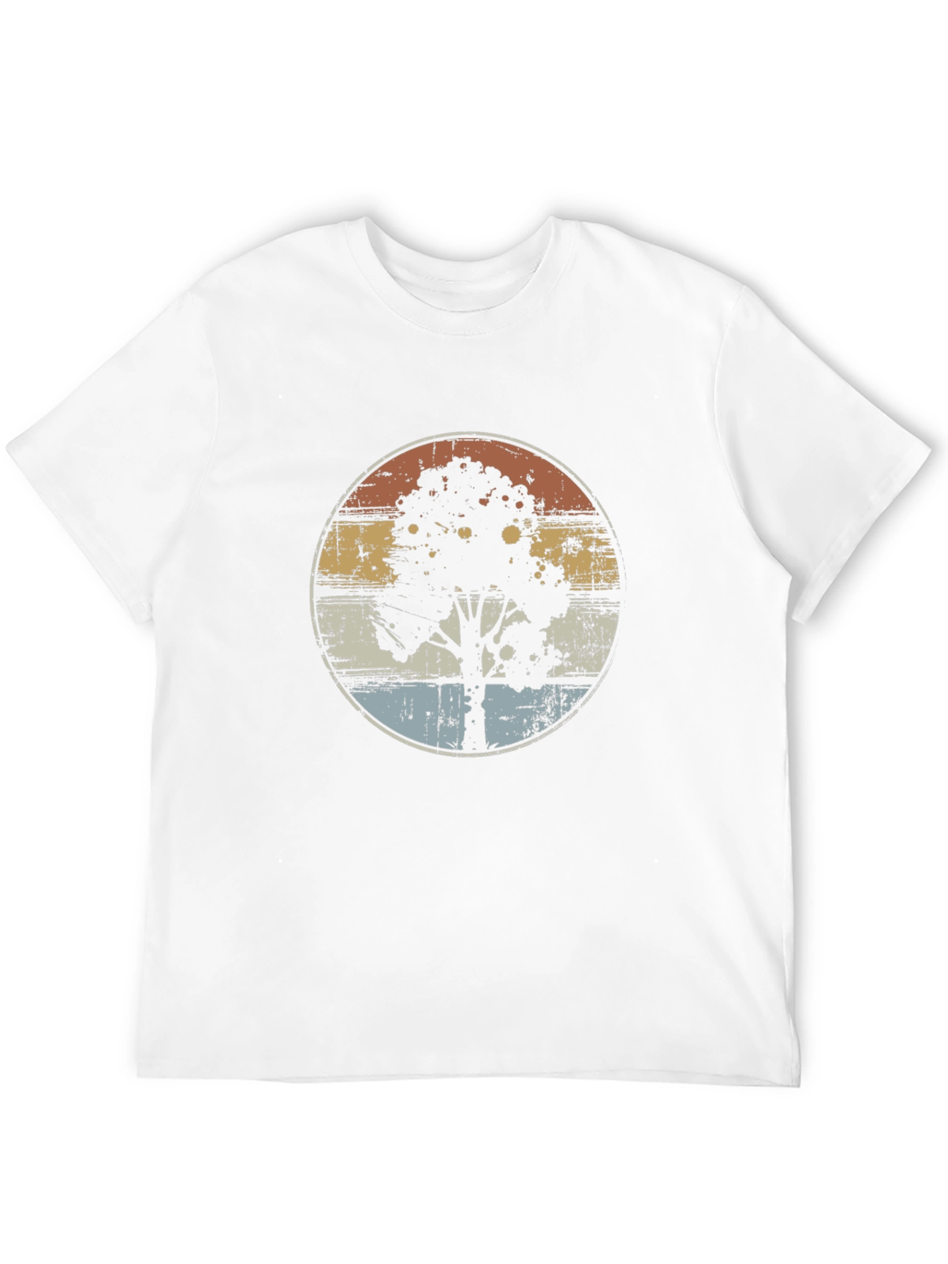 Retro Tree Graphic Black T-Shirt