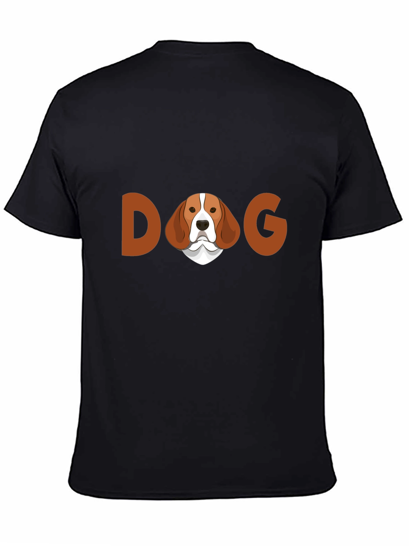Dog Lovers Tee: Beagle Graphic Black T-Shirt