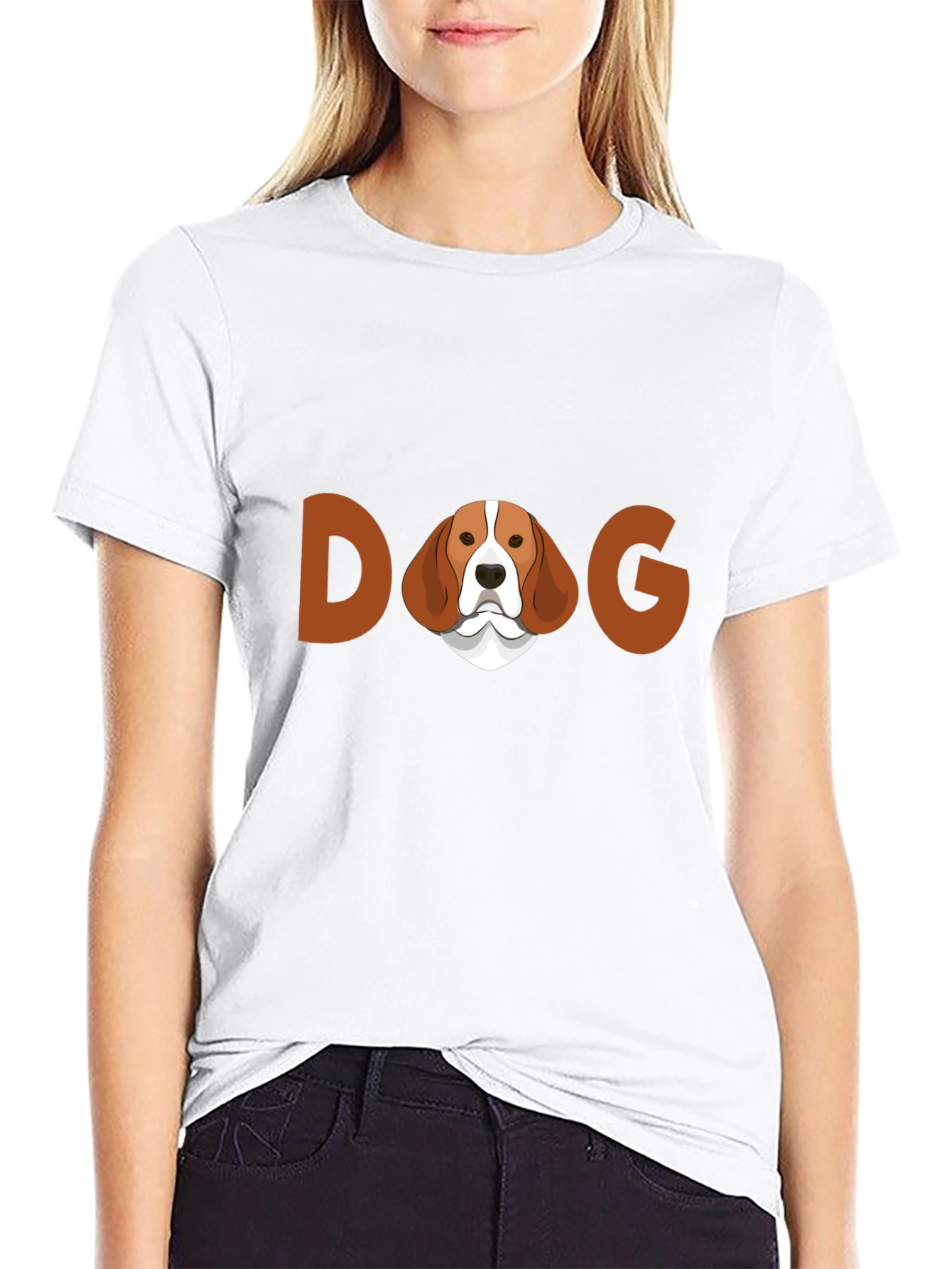 Dog Lovers Tee: Beagle Graphic Black T-Shirt