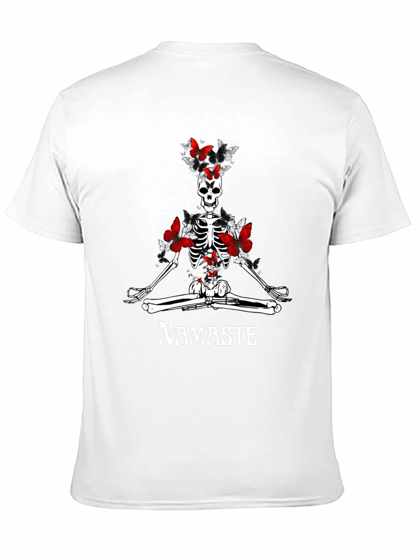 Namaste Skeleton Butterfly T-Shirt