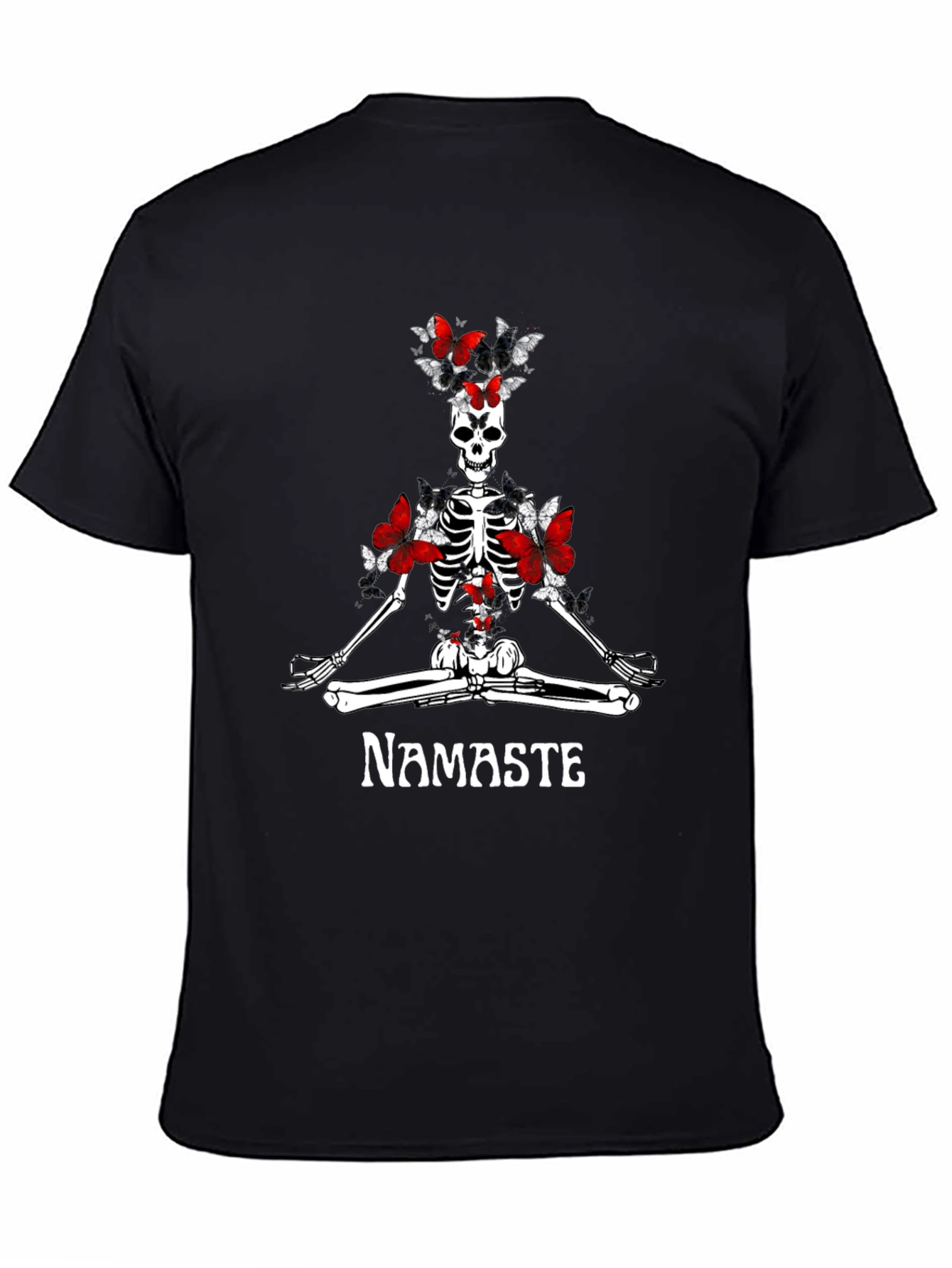 Namaste Skeleton Butterfly T-Shirt