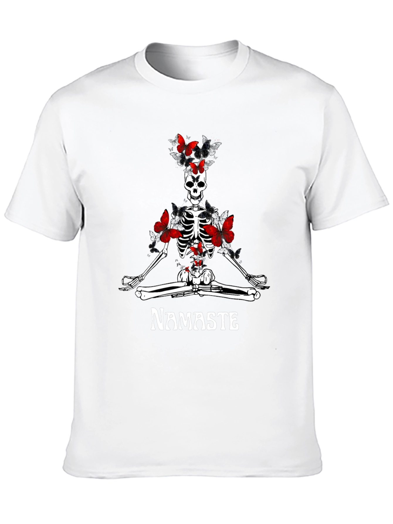 Namaste Skeleton Butterfly T-Shirt