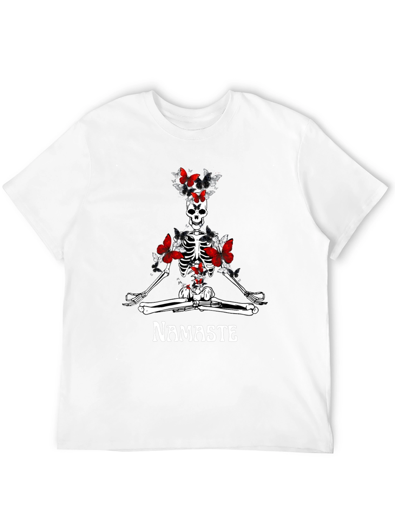 Namaste Skeleton Butterfly T-Shirt