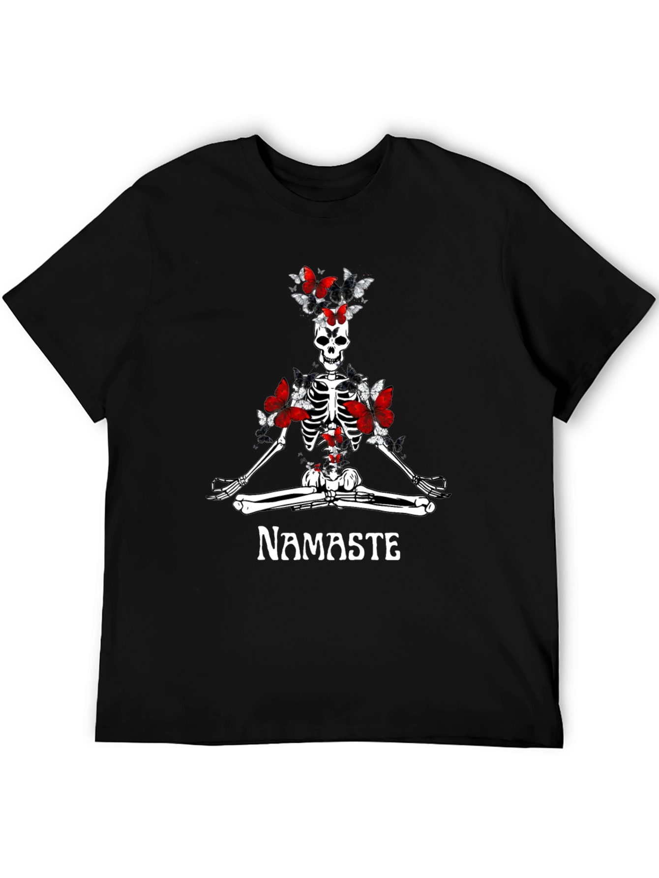 Namaste Skeleton Butterfly T-Shirt