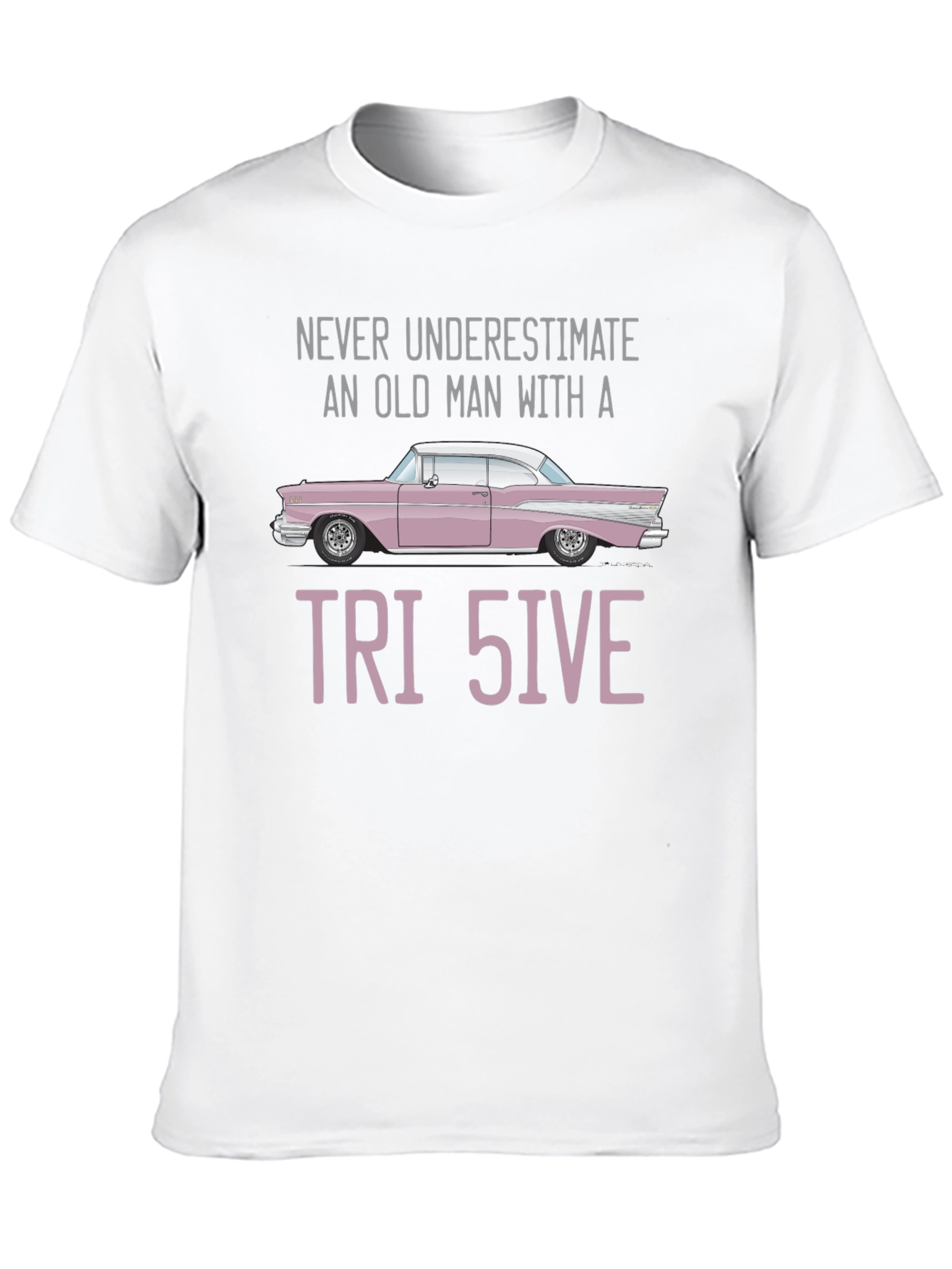 Tri 5ive T-Shirt - Old Man with Classic Car