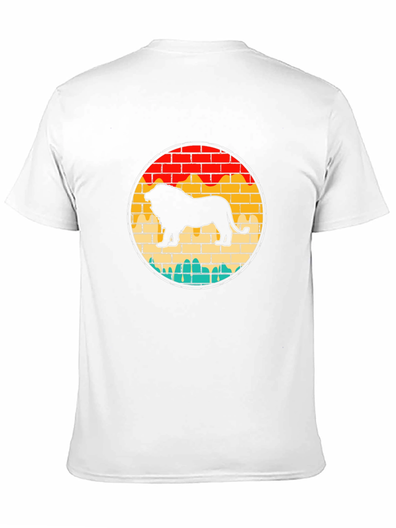 Lion Retro Sunset Graphic Tee