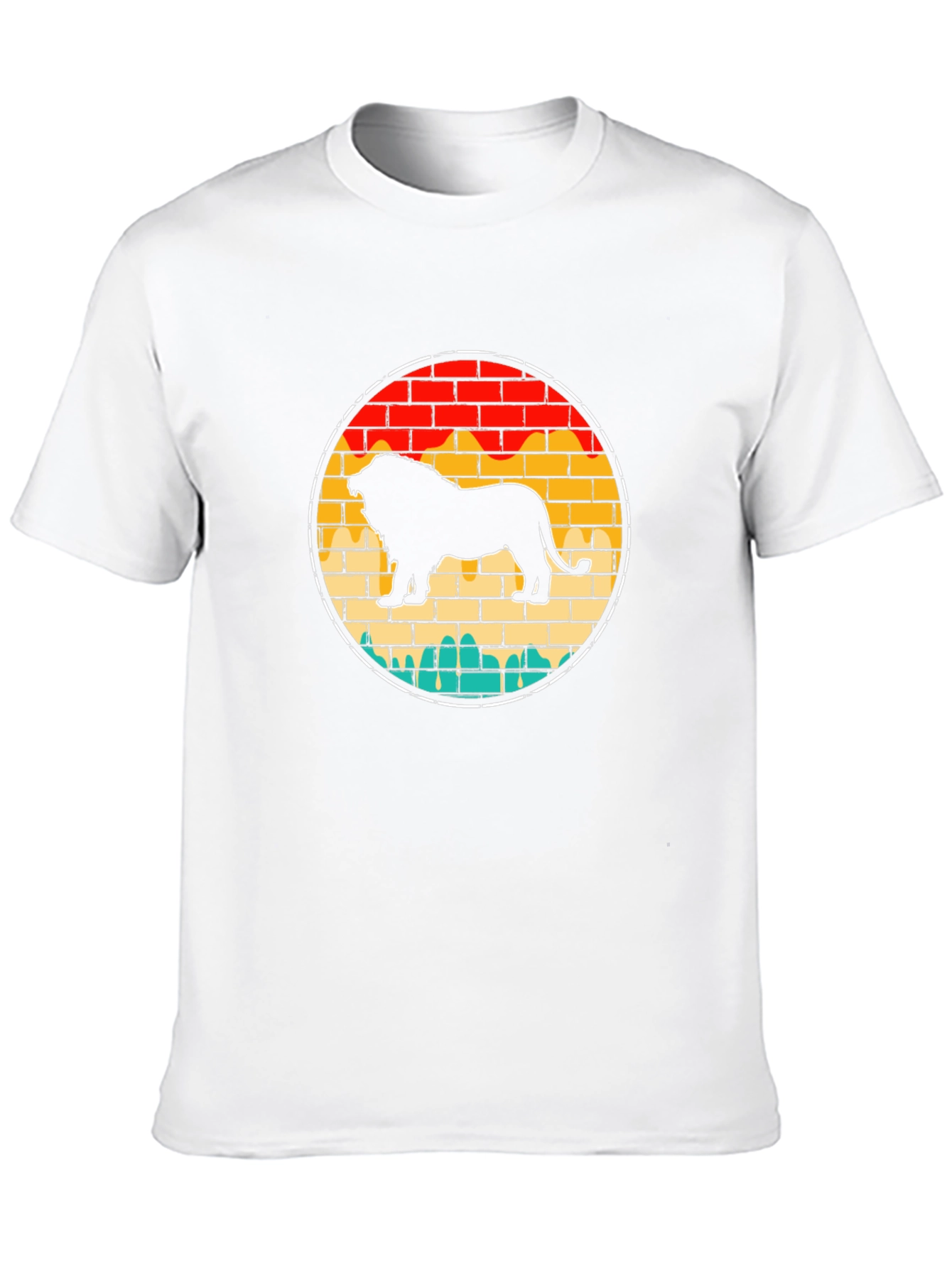 Lion Retro Sunset Graphic Tee