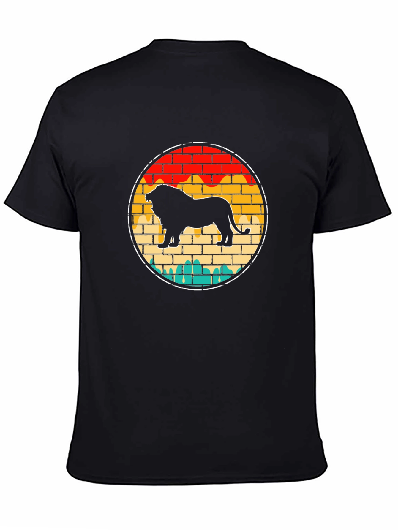 Lion Retro Sunset Graphic Tee