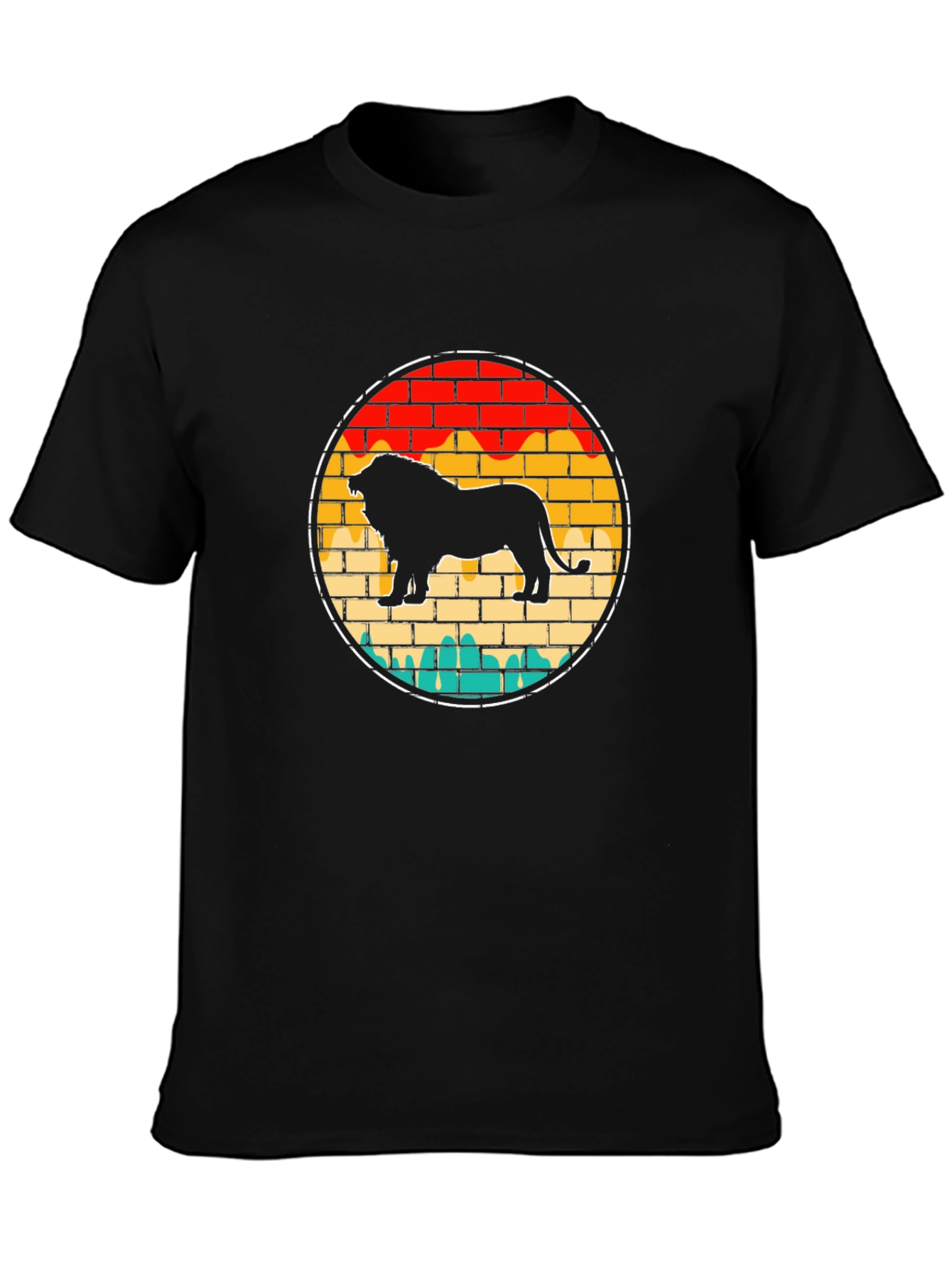 Lion Retro Sunset Graphic Tee