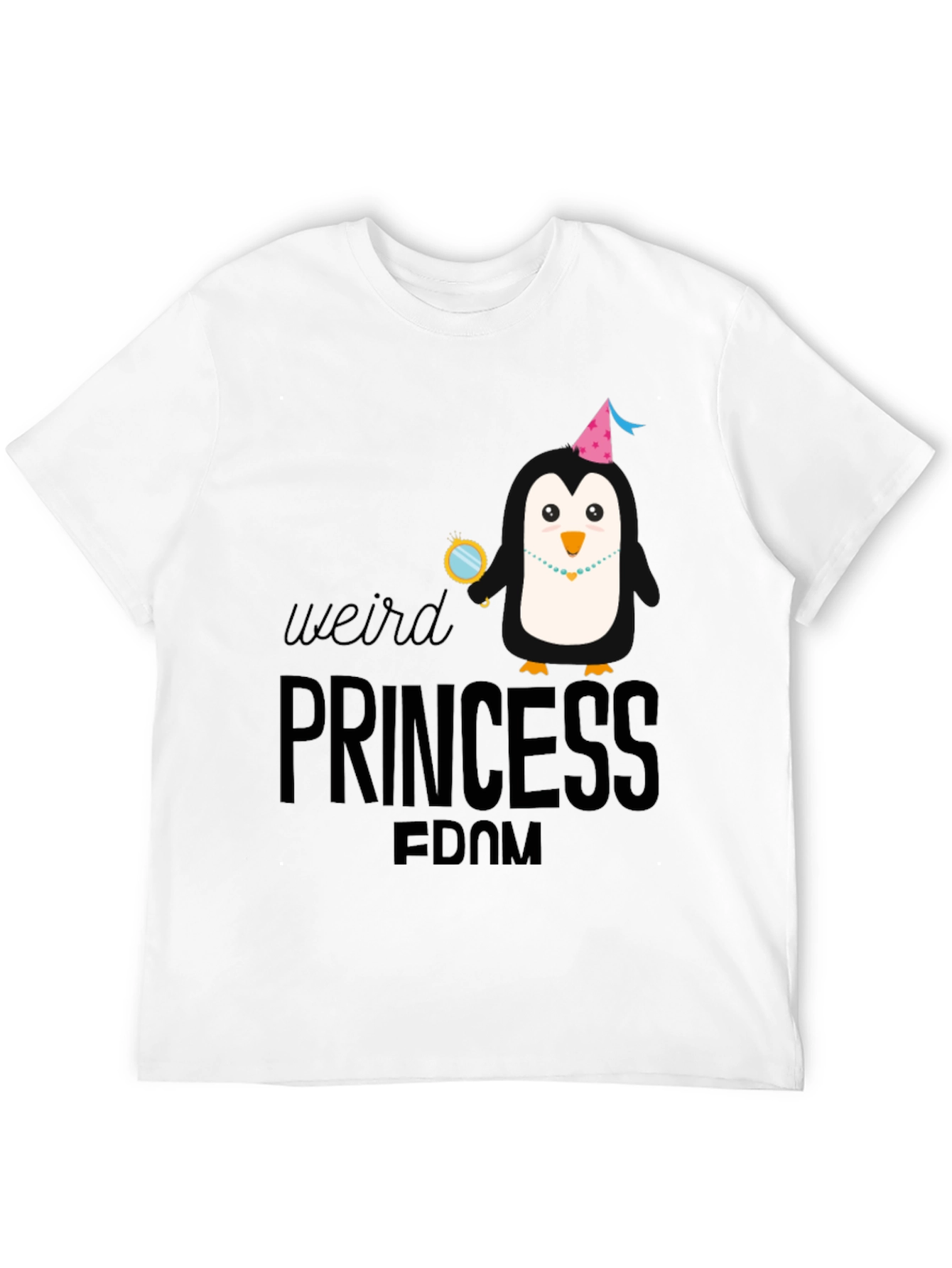 Weird Princess Penguin T-Shirt - Black