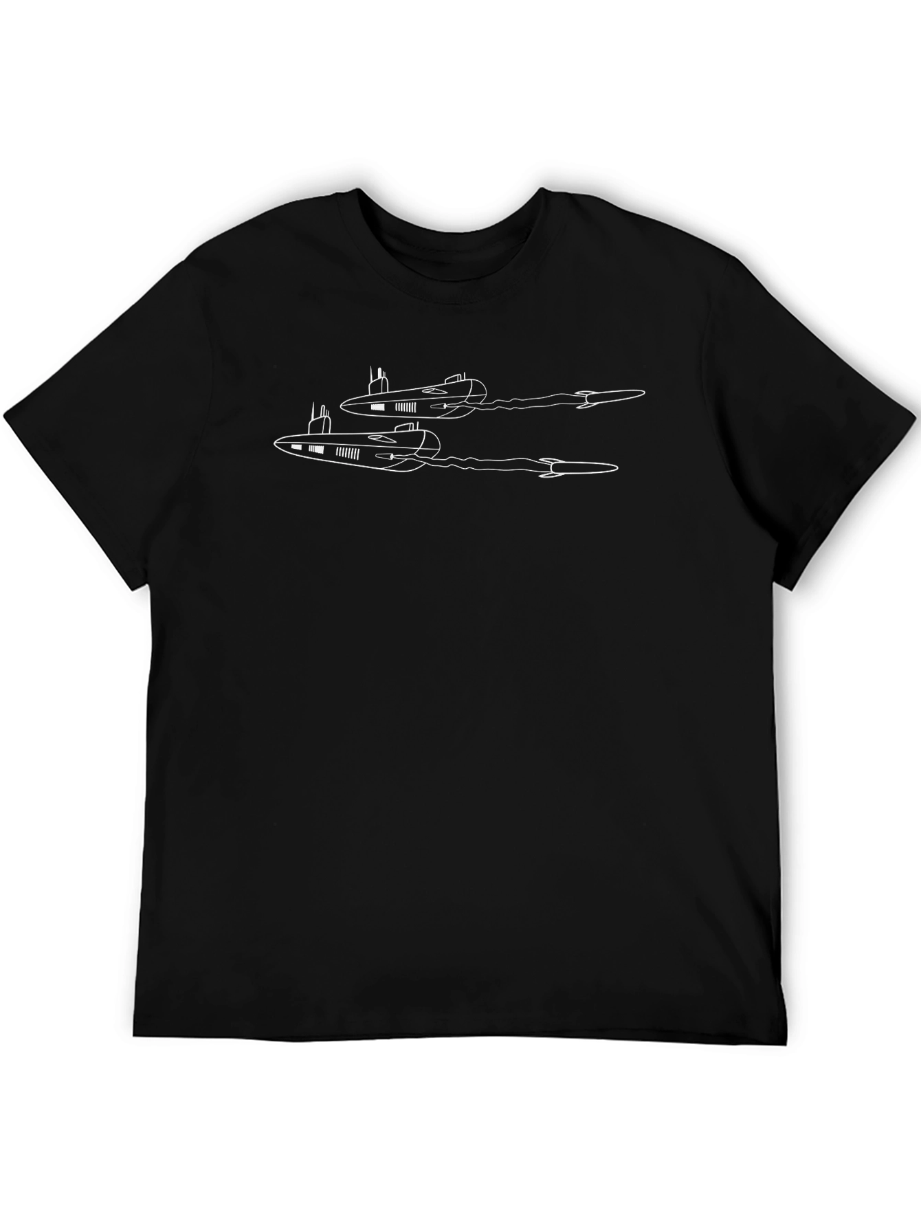 Retro Rocket Black T-Shirt - Sci-Fi Style