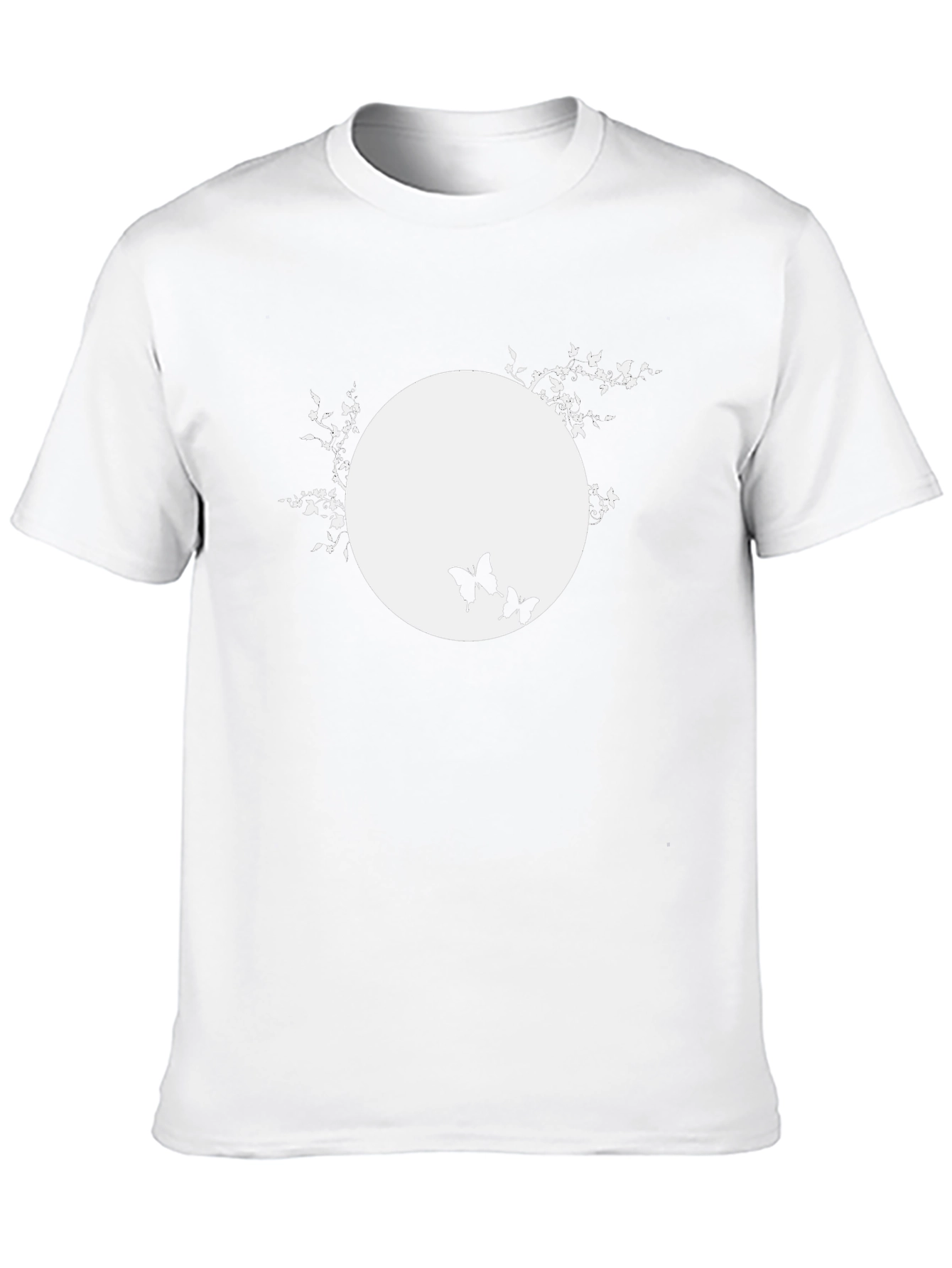 Black T-Shirt with Butterfly Moon Design