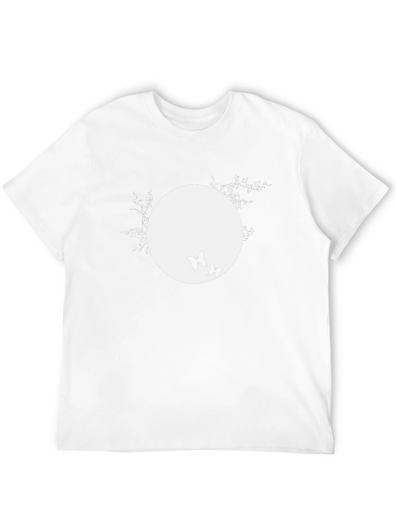 Black T-Shirt with Butterfly Moon Design