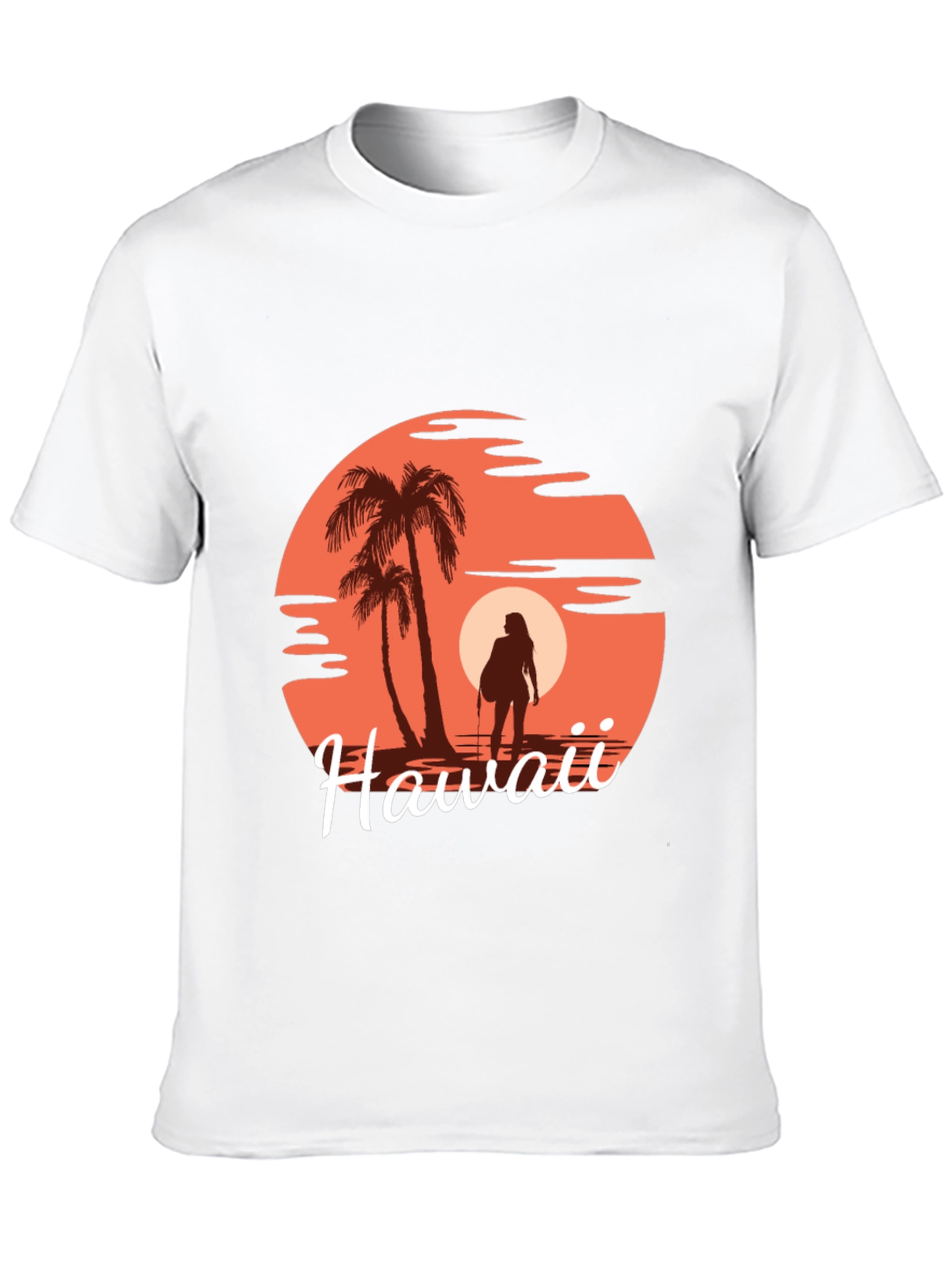 Hawaii Sunset T-Shirt - Tropical Palm Tree Graphic Tee