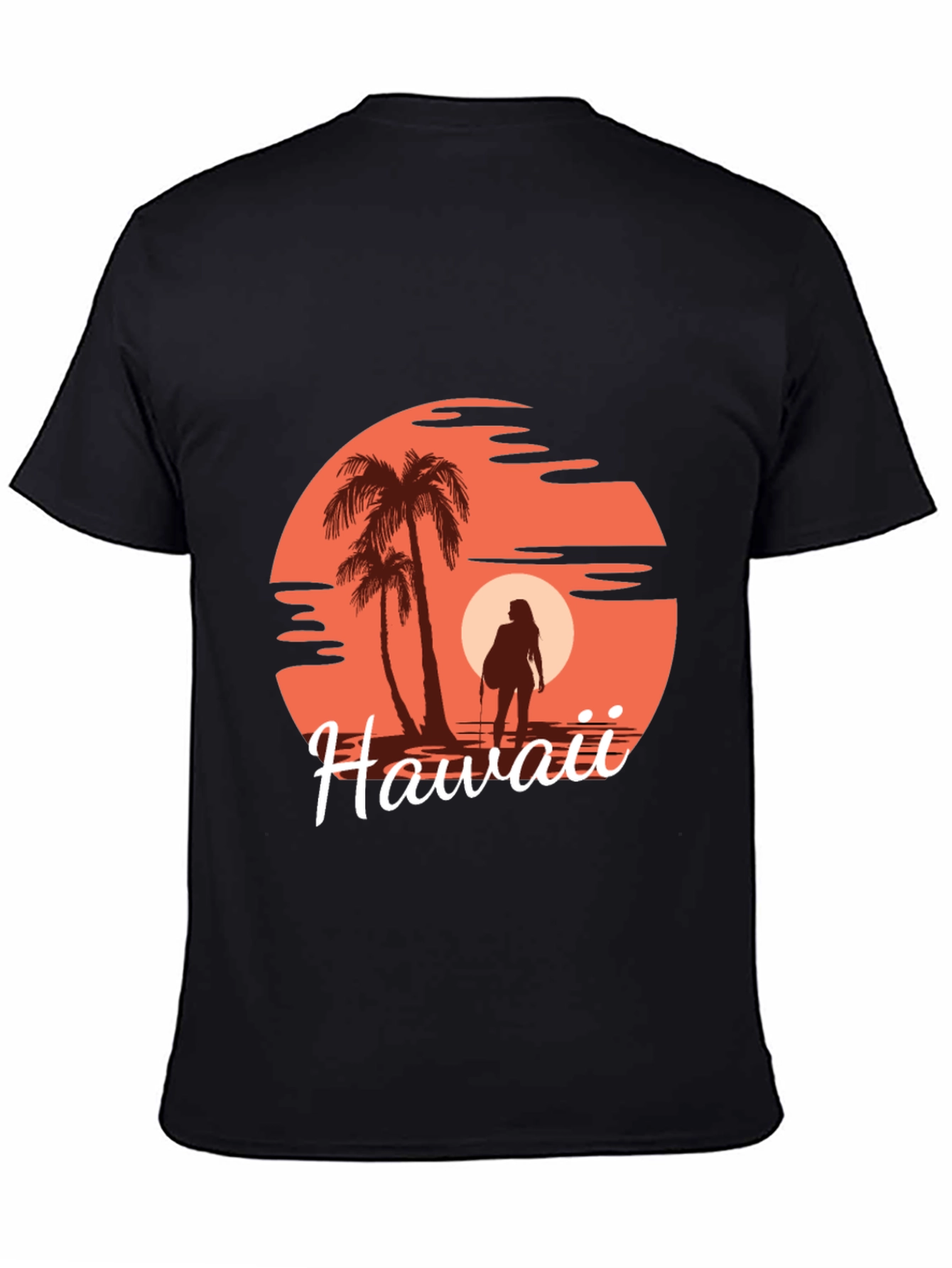 Hawaii Sunset T-Shirt - Tropical Palm Tree Graphic Tee