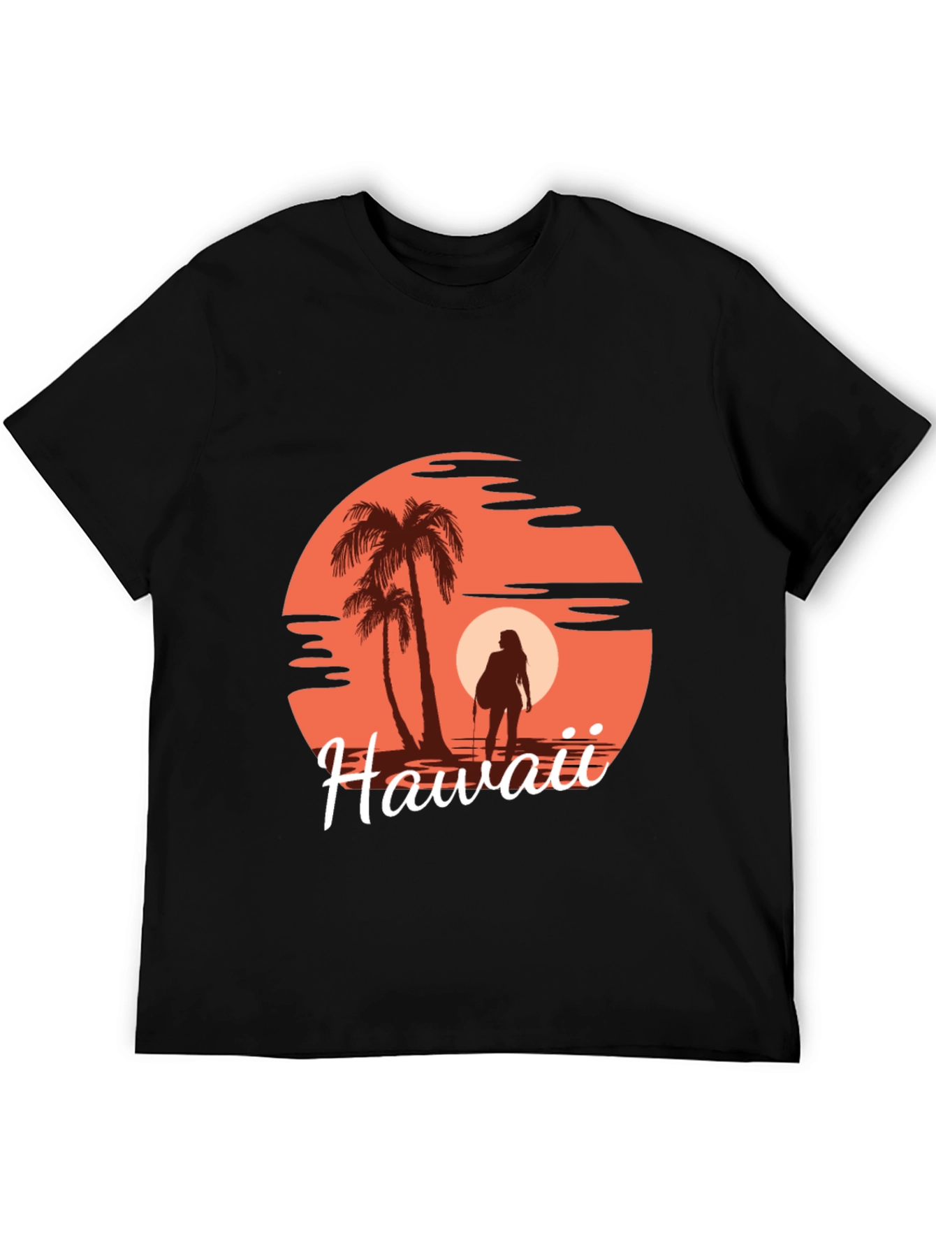 Hawaii Sunset T-Shirt - Tropical Palm Tree Graphic Tee