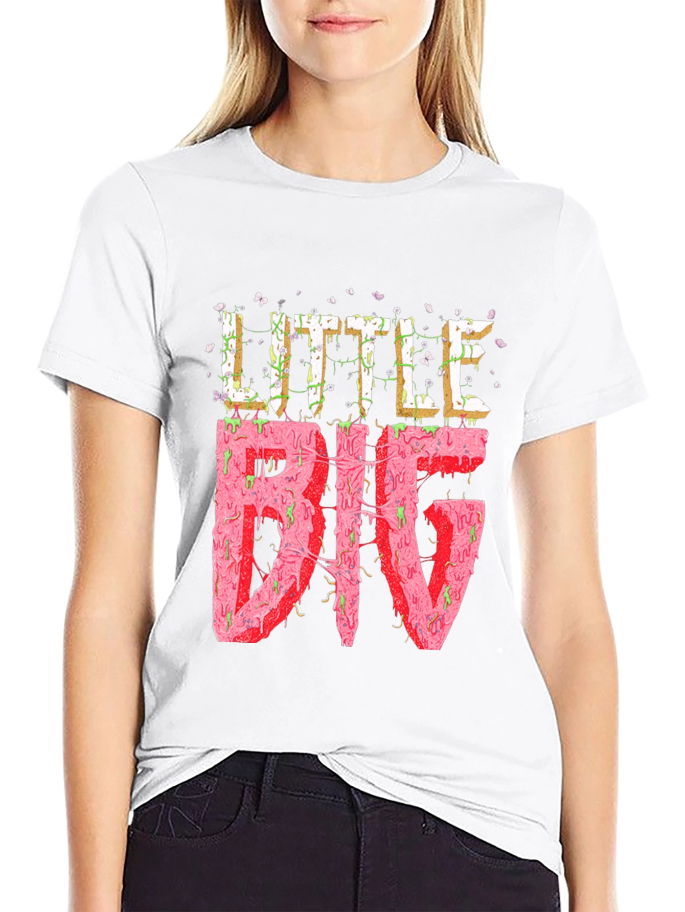 Little Big Graphic Tee - Black Cotton Blend