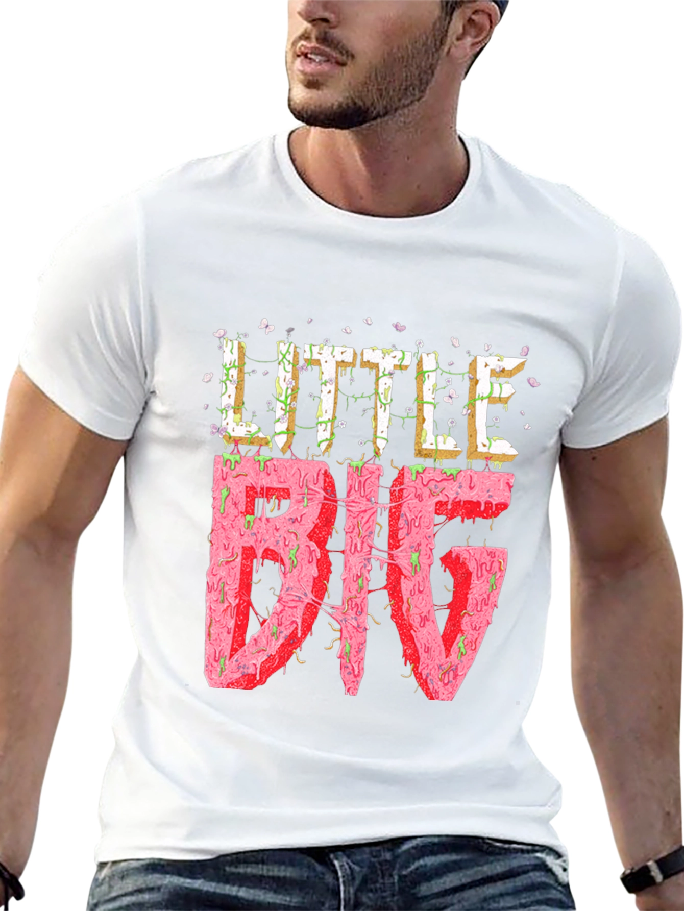 Little Big Graphic Tee - Black Cotton Blend