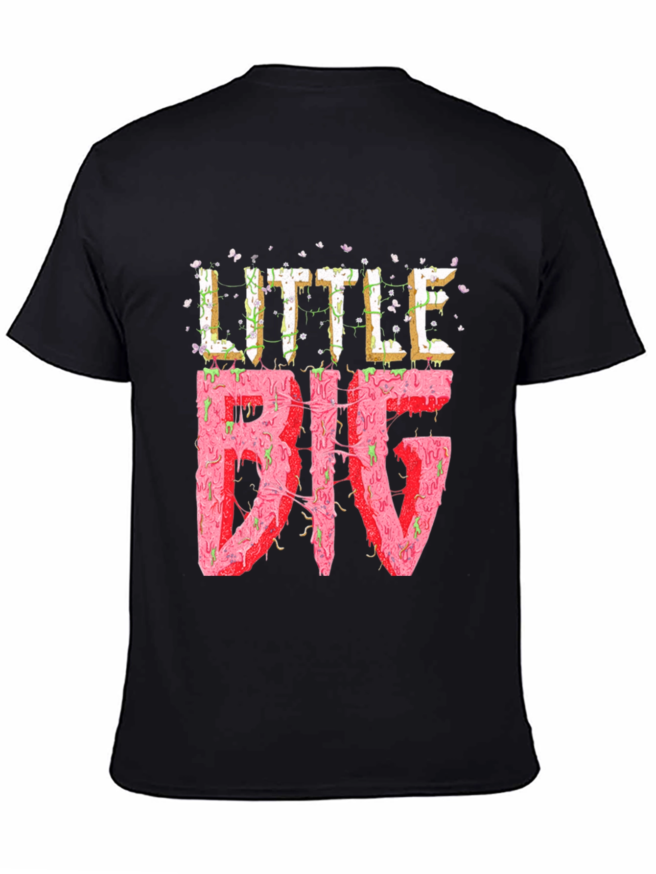 Little Big Graphic Tee - Black Cotton Blend