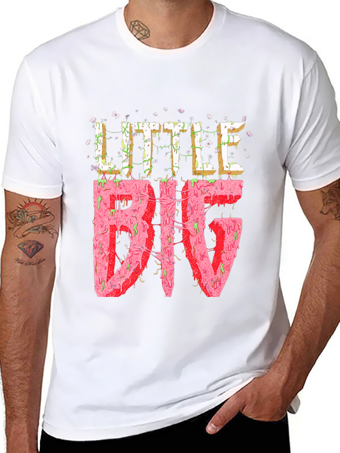 Little Big Graphic Tee - Black Cotton Blend