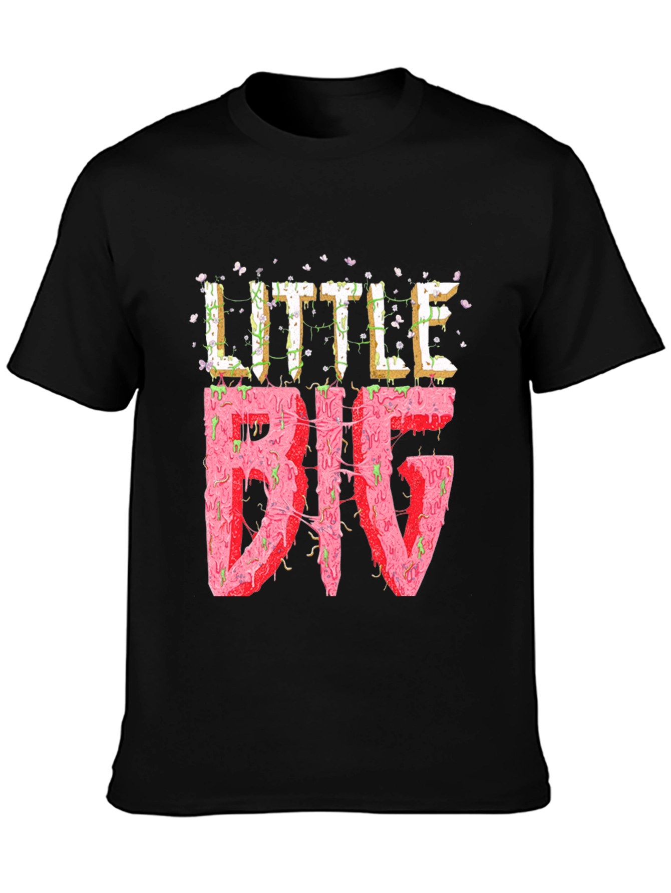 Little Big Graphic Tee - Black Cotton Blend