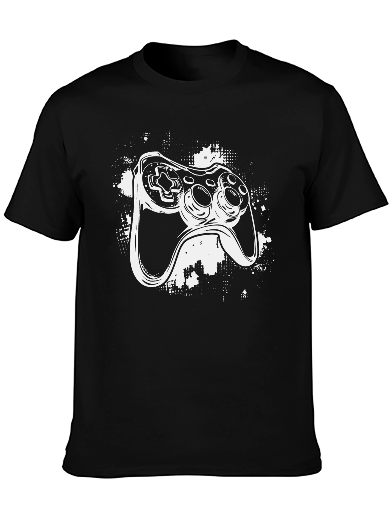 Gamer Controller Graphic Tee - Black Cotton T-Shirt