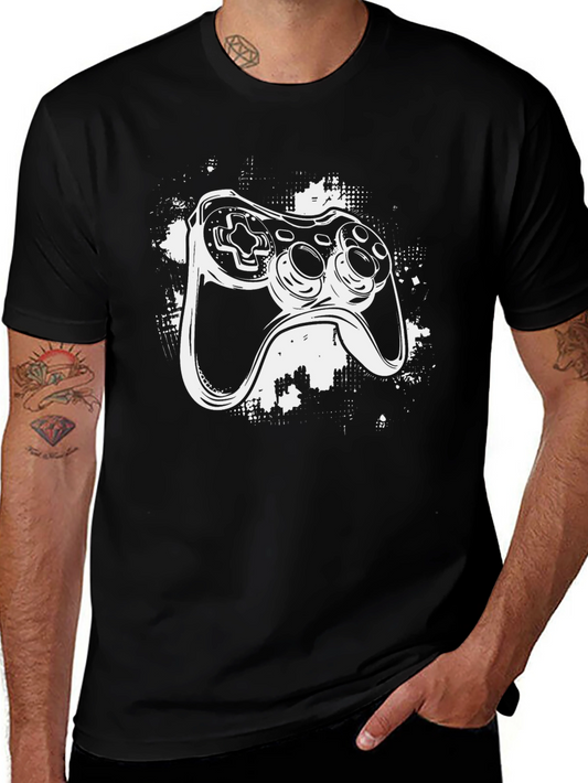 Gamer Controller Graphic Tee - Black Cotton T-Shirt